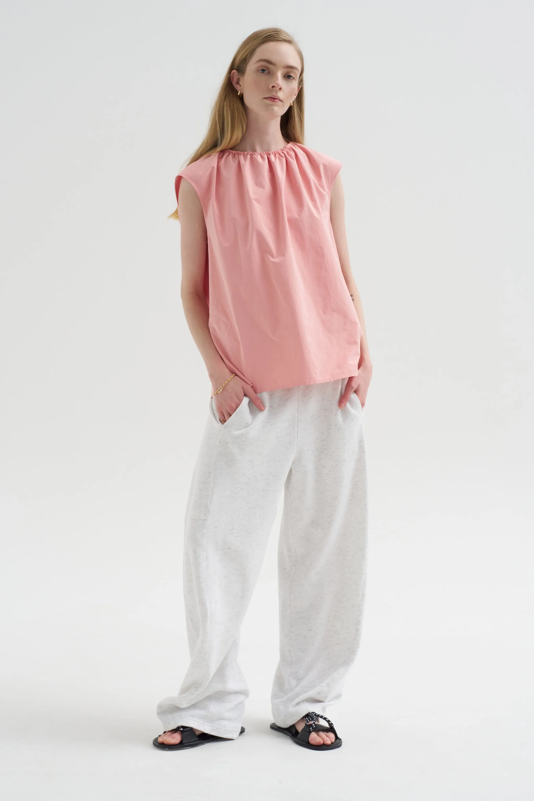 Spring Tweedy Sweatshirting Winslow Pant - Short, White Multi sold by Kick Pleat product image thumbnail 4