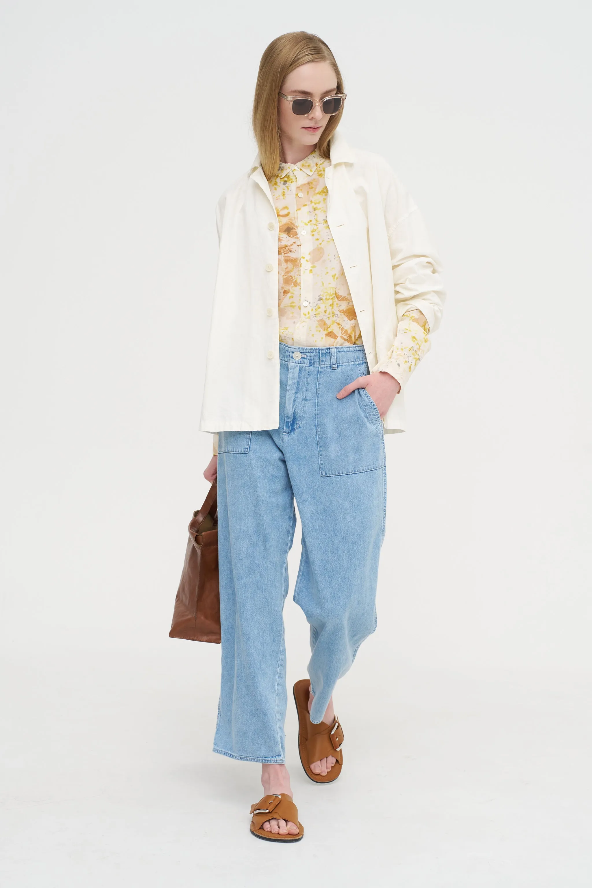 Silk Crepe Bundle Dye Blouse, Ivory sold by Kick Pleat product image thumbnail 2