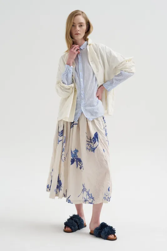 Washed Cotton Crinkle Classic Shirt, Saxe Blue made by Pas de Calais