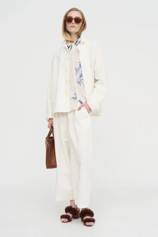 Japonism Flower Print Blouse, Ivory made by Pas de Calais