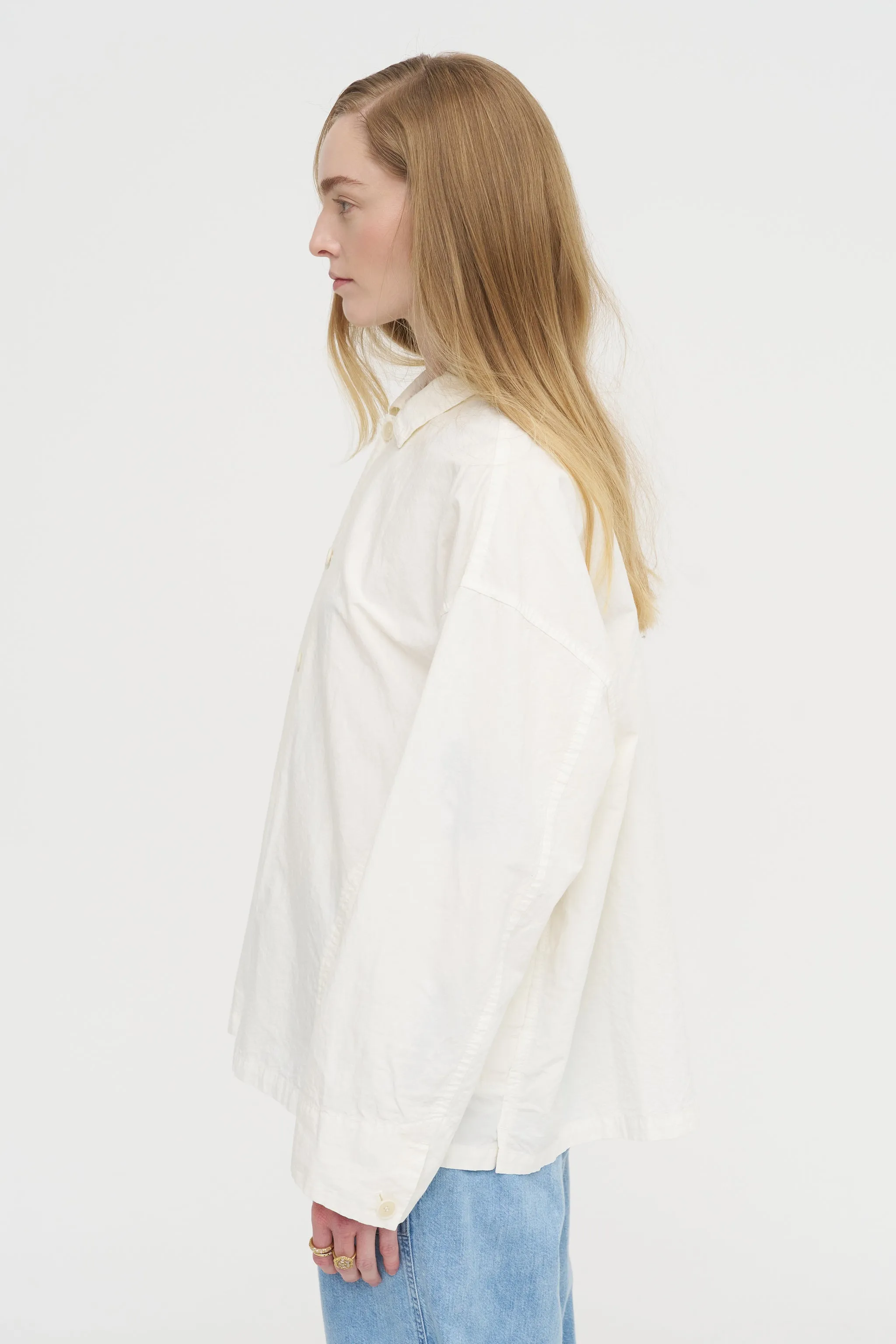 High Density Plain Weave Coverall Jacket, Off White sold by Kick Pleat product image thumbnail 3