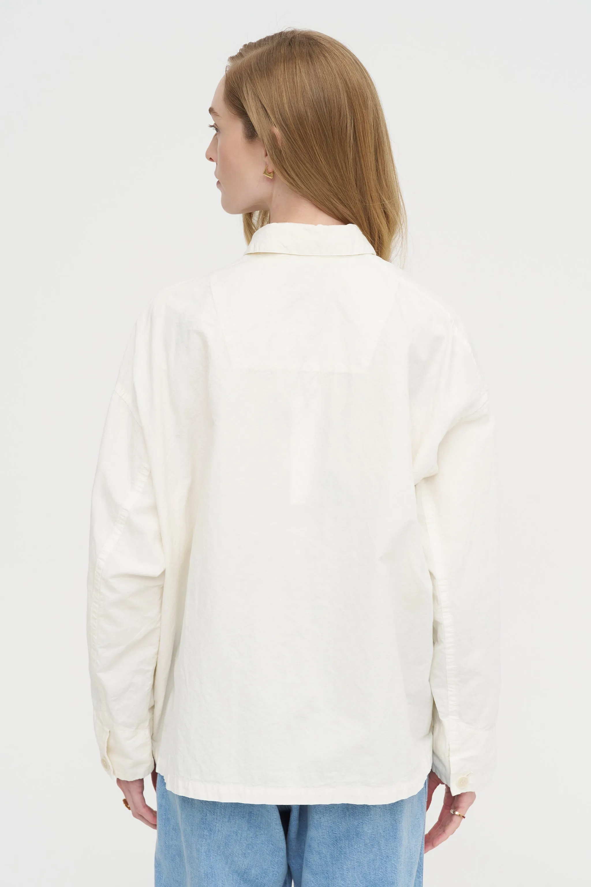 High Density Plain Weave Coverall Jacket, Off White sold by Kick Pleat product image thumbnail 4
