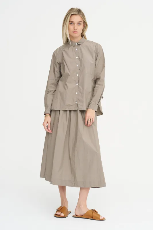 Loose Tyrol Shirt, Taupe sold by Kick Pleat