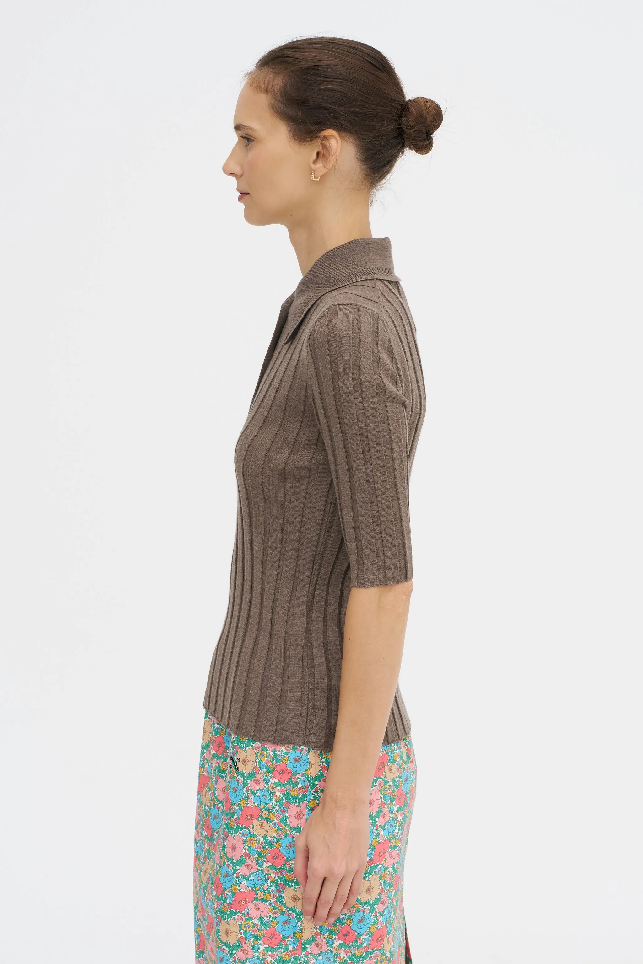 Sugarman Knit Polo, Choco sold by Kick Pleat product image thumbnail 3