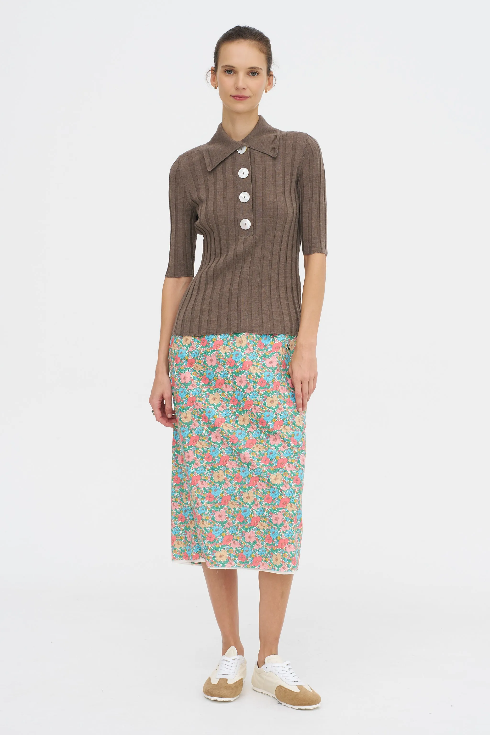 Sugarman Knit Polo, Choco sold by Kick Pleat product image thumbnail 5