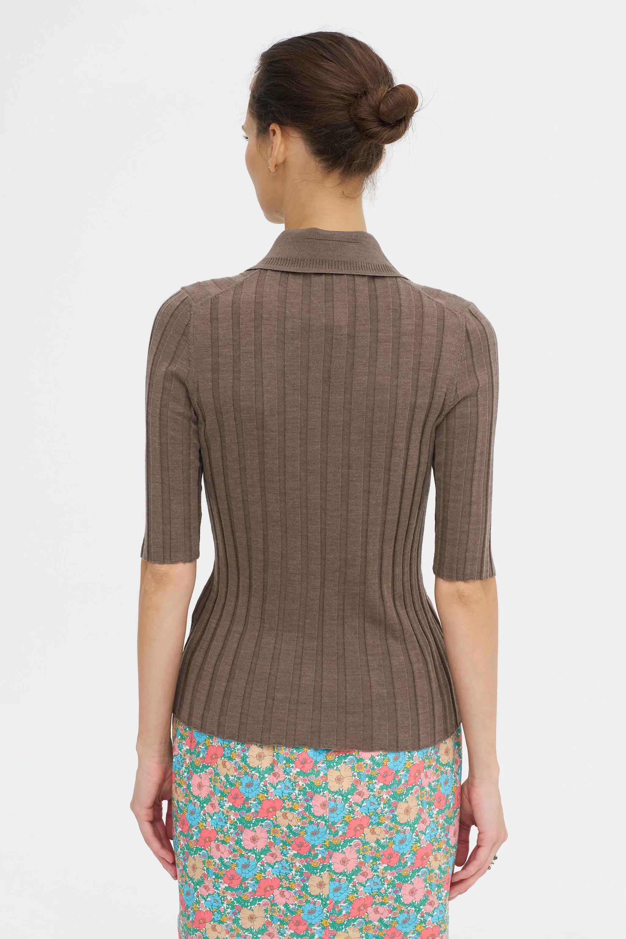 Sugarman Knit Polo, Choco sold by Kick Pleat product image thumbnail 4