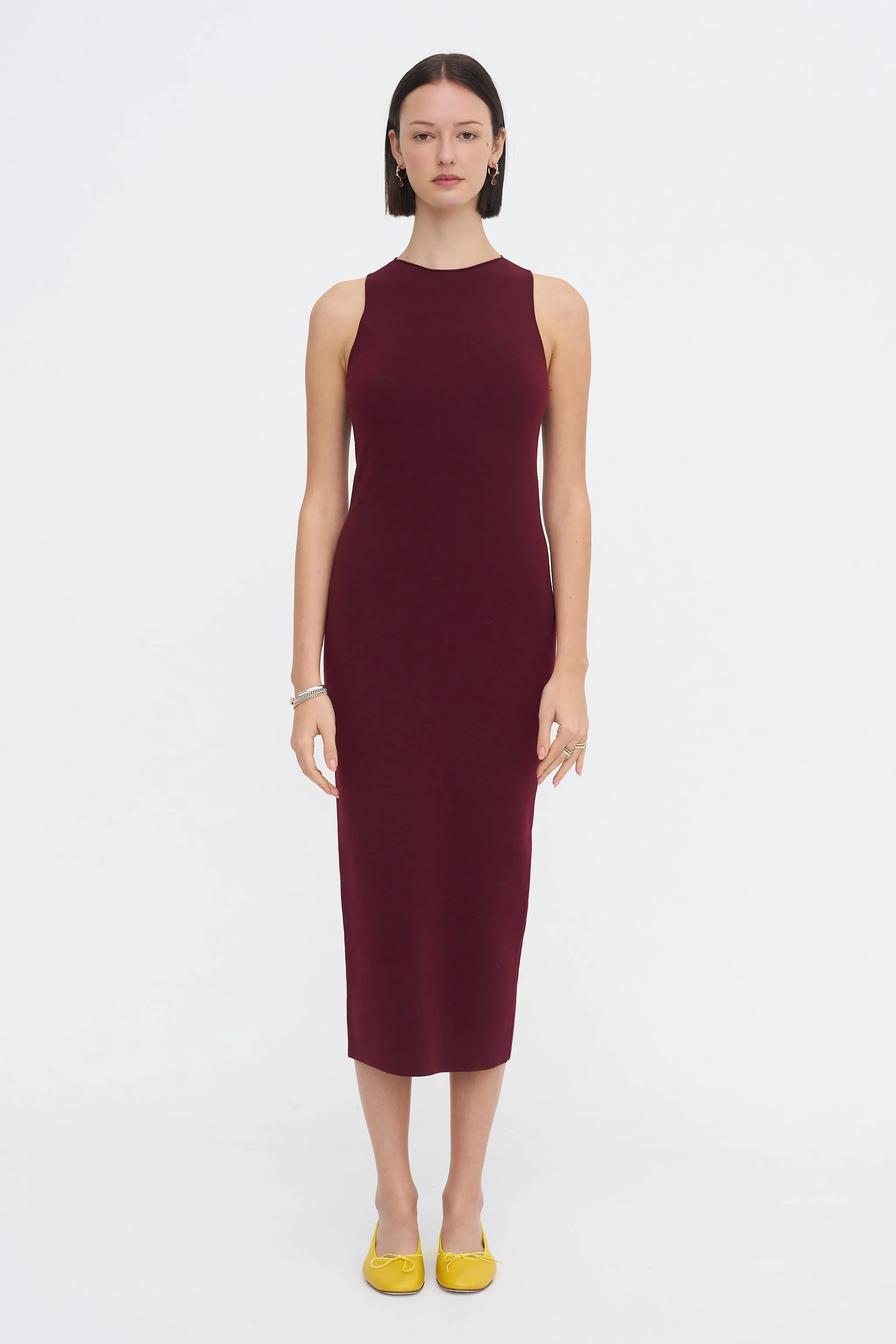Devin Dress, Wine sold by Kick Pleat product image thumbnail 2