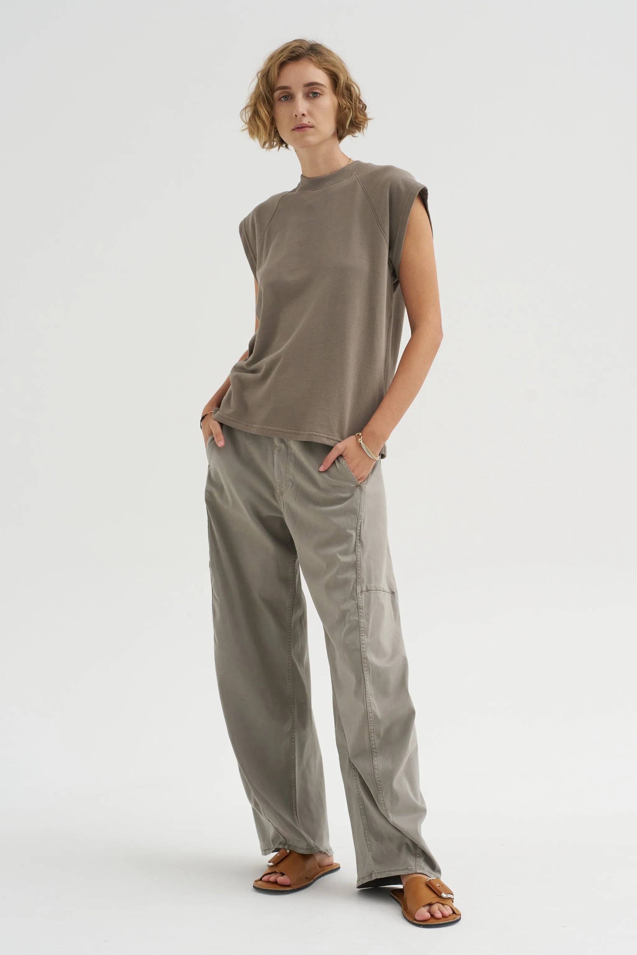 Reactive Vintage Garment Dyed Stretch Twill Sid Pant - Regular, Pewter sold by Kick Pleat
