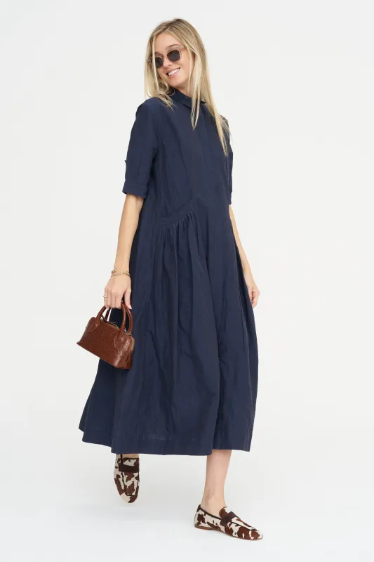 Sally Dress, Navy made by Bergfabel