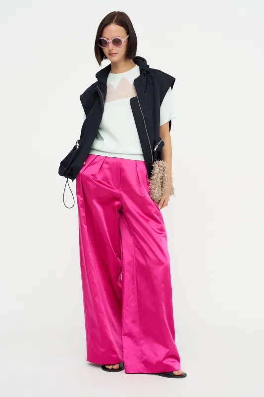 Wide Leg Pants, Fuchsia made by Dries Van Noten