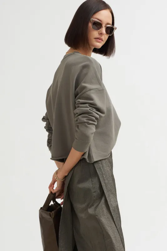 Fleece Crewneck, Fatigue sold by Kick Pleat