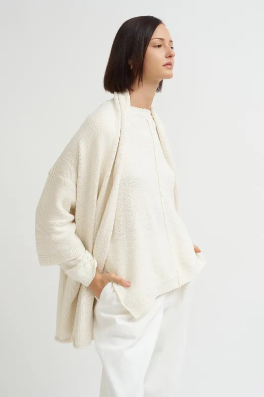 Shawl Cardigan, Bone sold by Kick Pleat