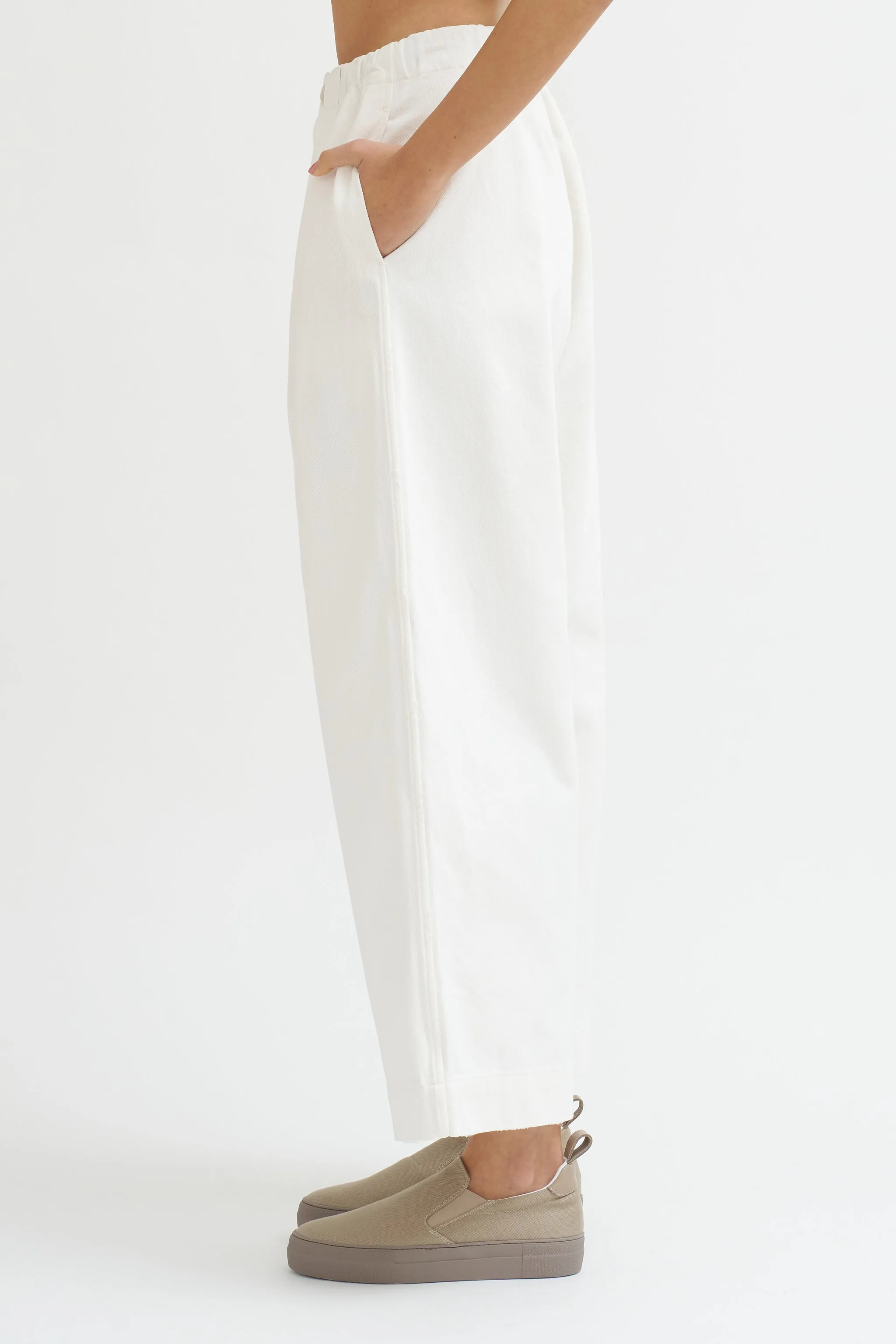 Washed Trouser, White sold by Kick Pleat product image thumbnail 3