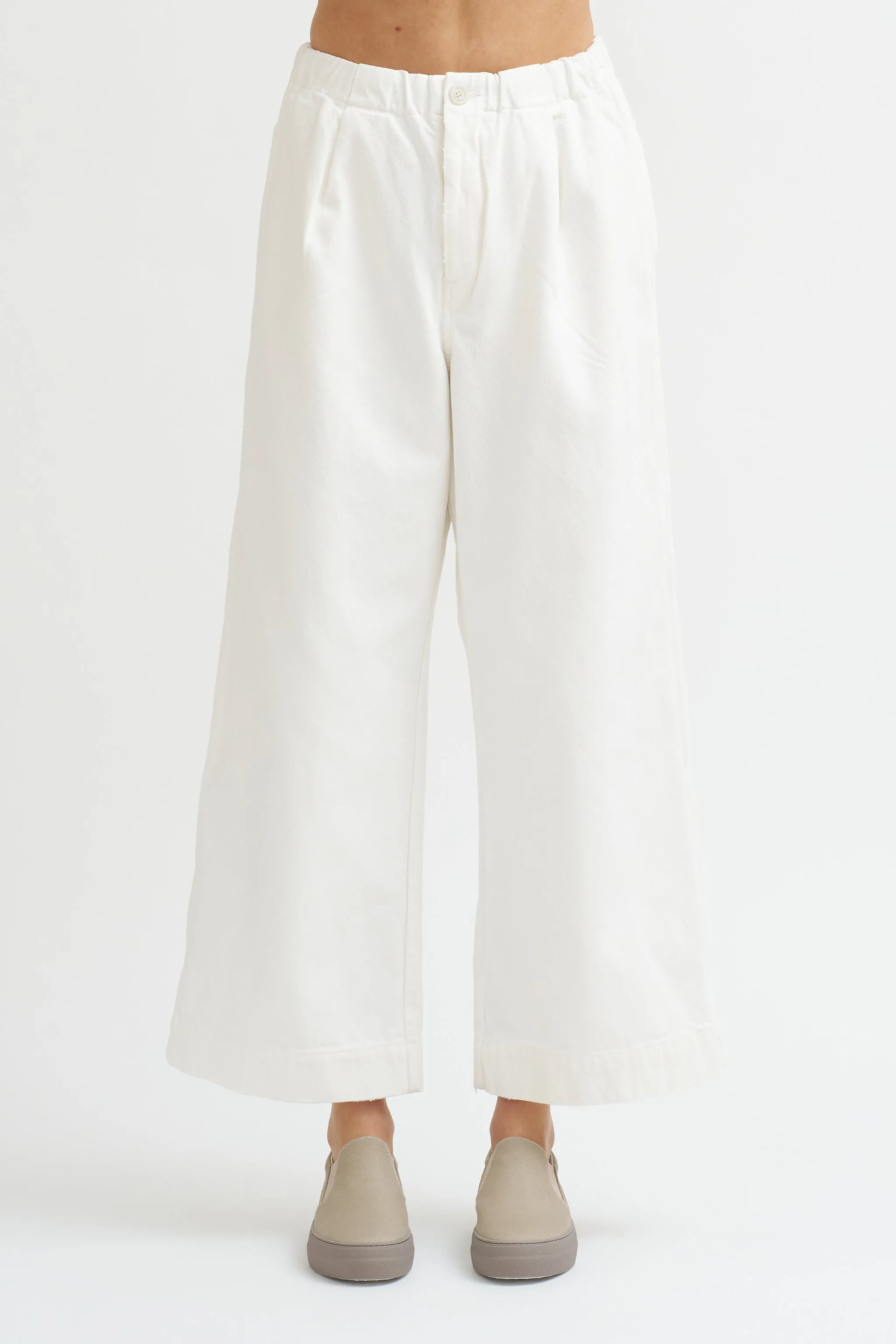 Washed Trouser, White sold by Kick Pleat product image thumbnail 2