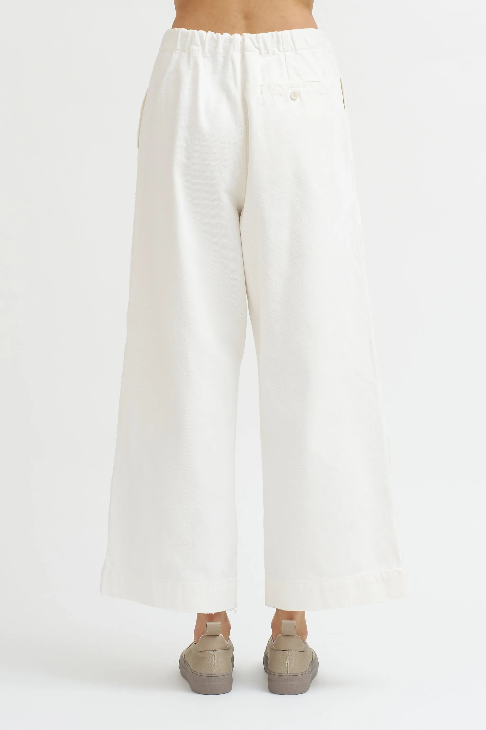 Washed Trouser, White sold by Kick Pleat product image thumbnail 4