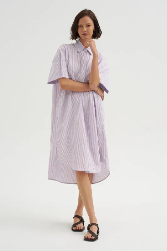 The Anu Shirtdress, Red Stripe sold by Kick Pleat