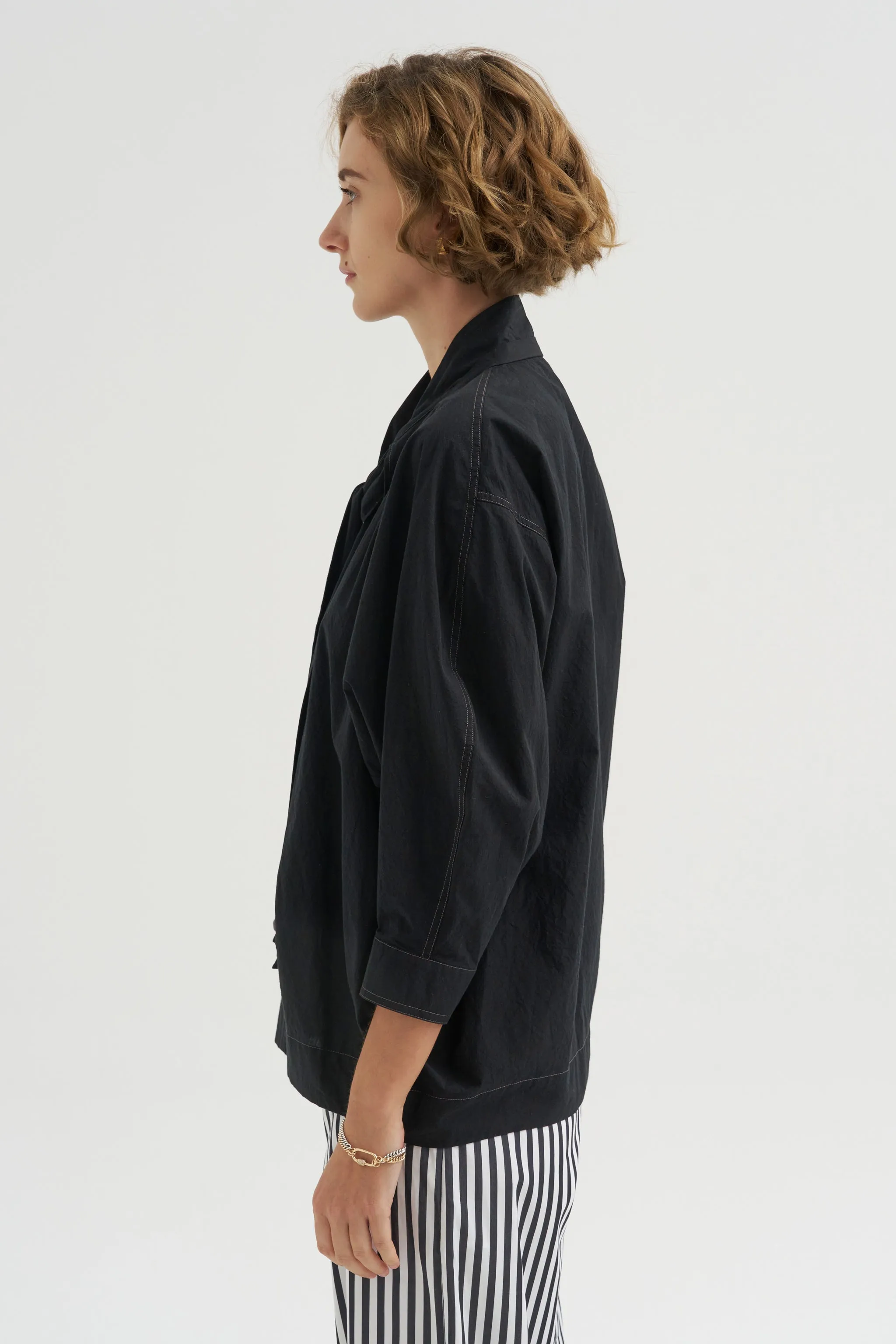 Blouse With Scarf, Black sold by Kick Pleat product image thumbnail 3