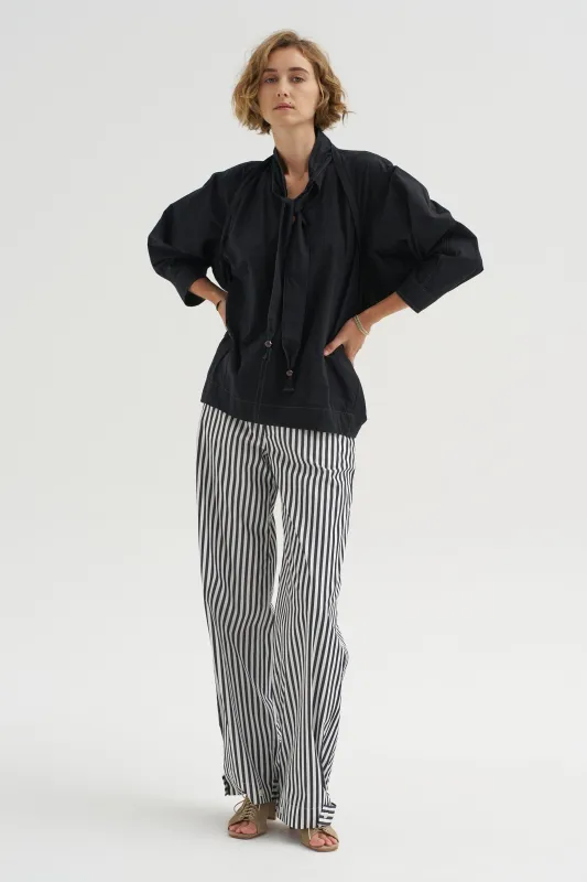 Blouse With Scarf, Black made by Lemaire