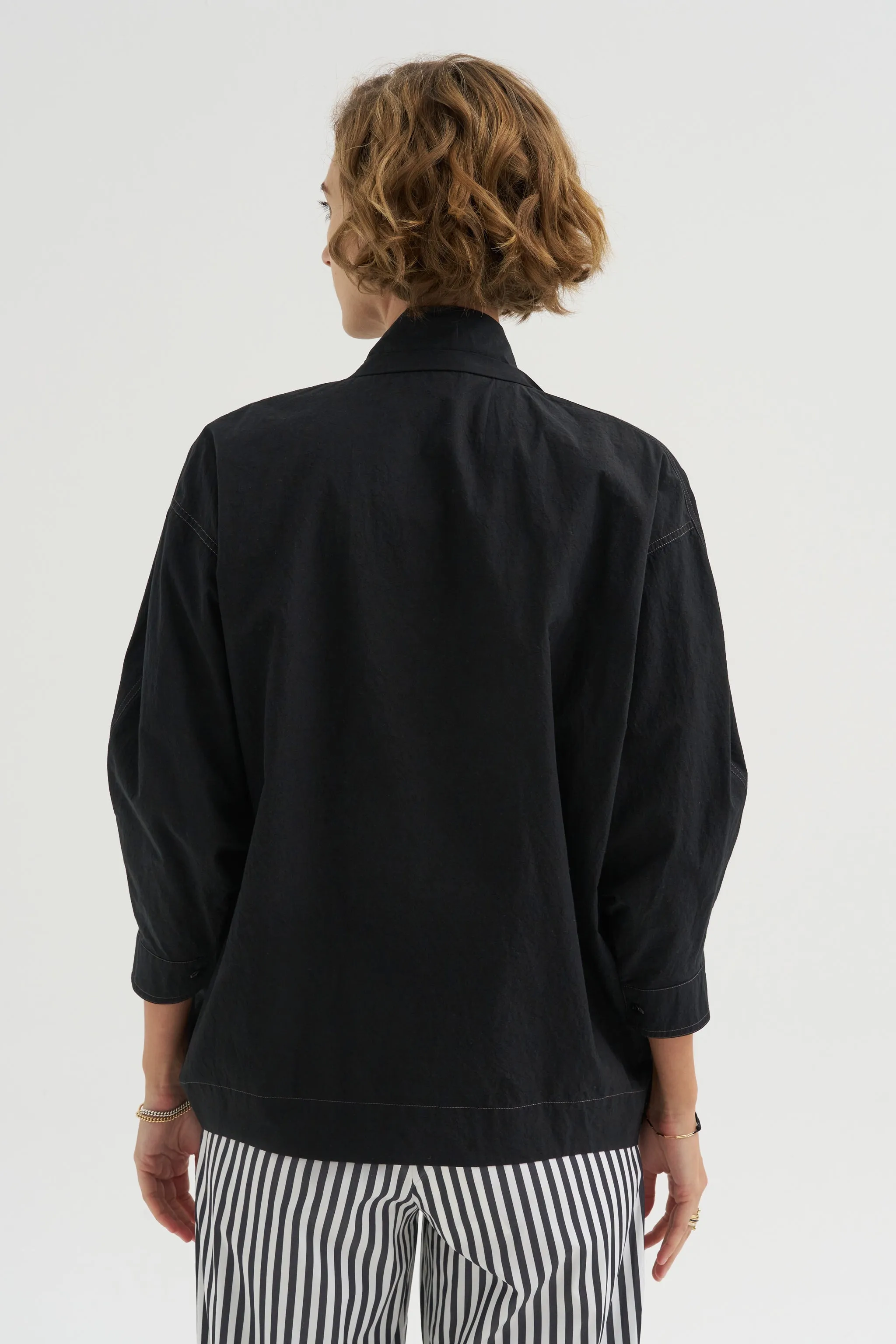 Blouse With Scarf, Black sold by Kick Pleat product image thumbnail 4