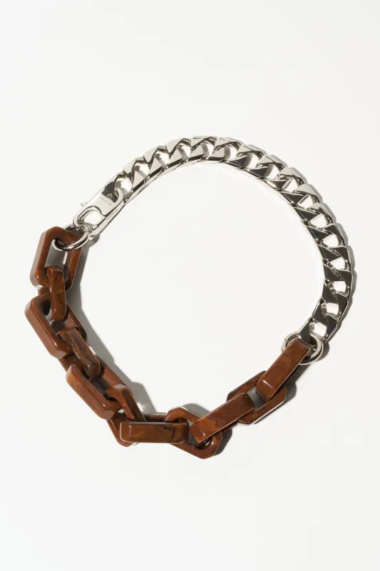 Bimaterial Flat Chain Necklace, Beaver made by Plan C