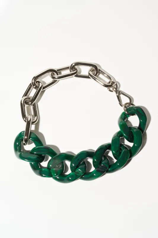 Chunky Chain Necklace, Malachite made by Plan C