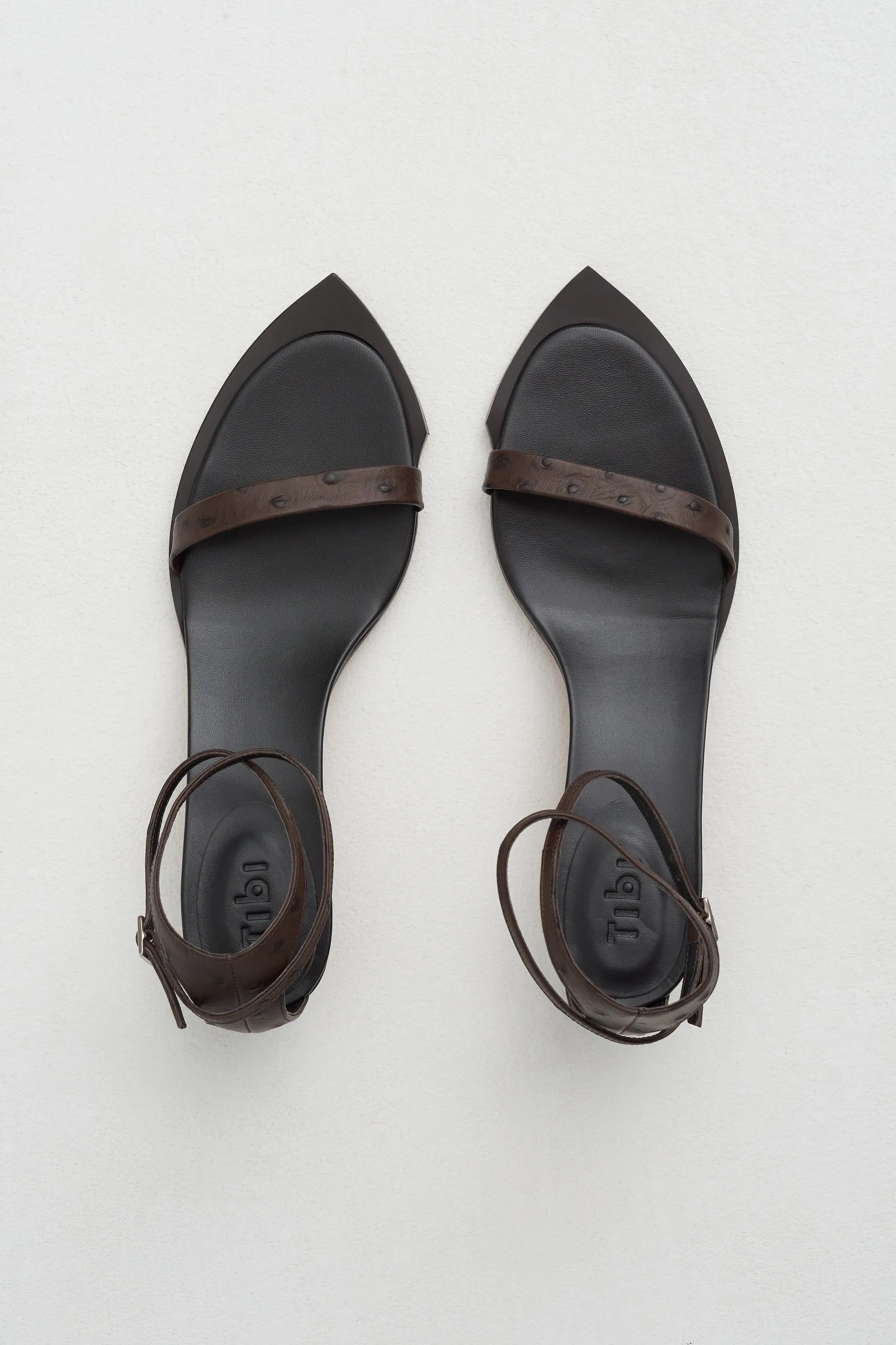 Ostrich Print Ulrich Heel, Dark Brown sold by Kick Pleat product image thumbnail 5