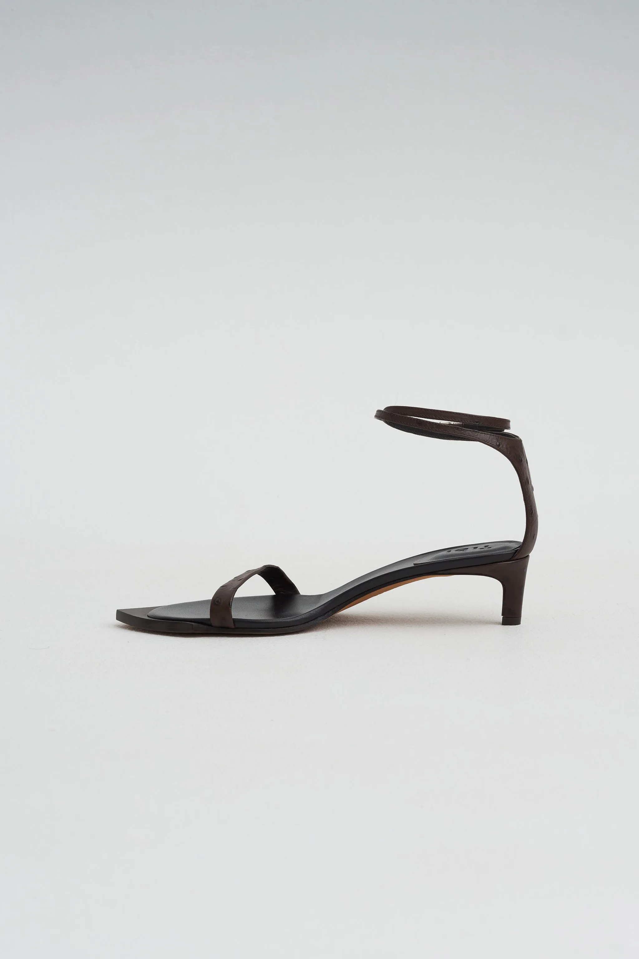 Ostrich Print Ulrich Heel, Dark Brown sold by Kick Pleat product image thumbnail 2