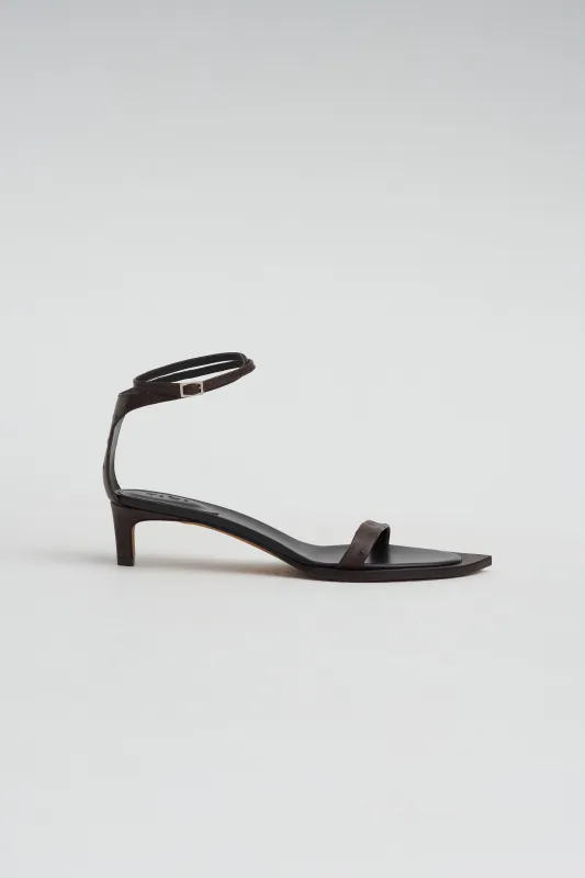 Ostrich Print Ulrich Heel,  Dark Brown made by Tibi