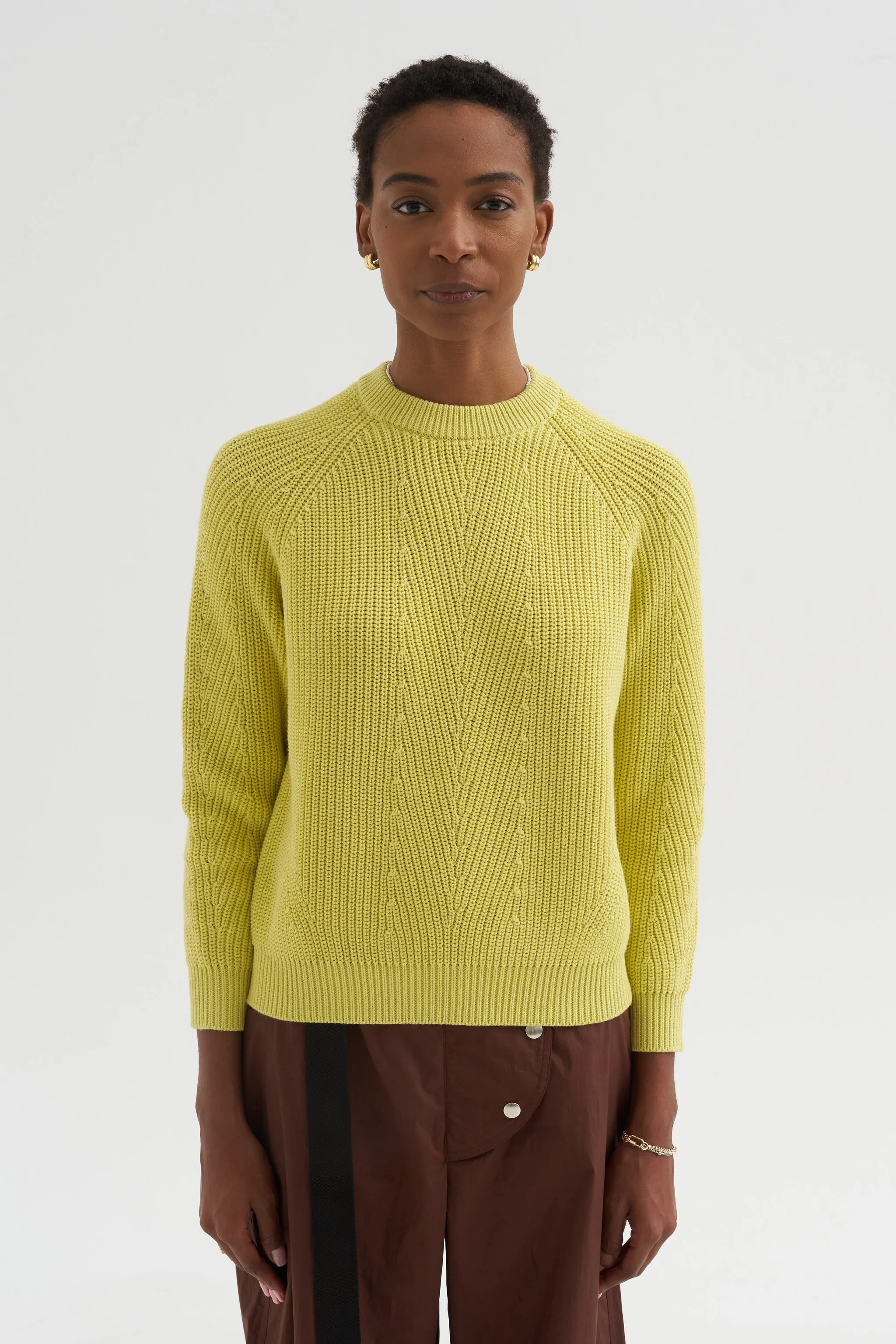 Chelsea - Solid Cotton Sweater, Citron sold by Kick Pleat product image thumbnail 2