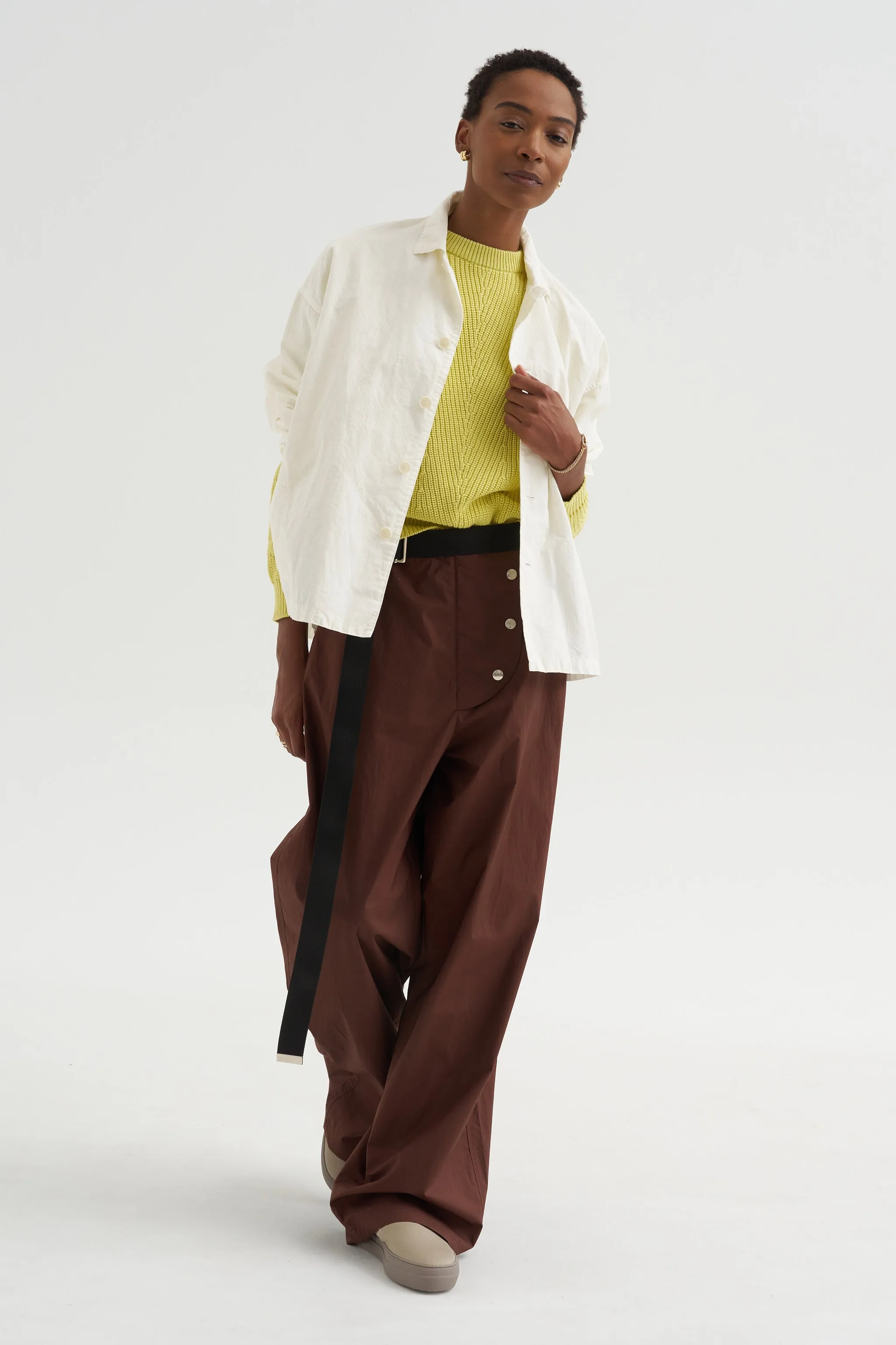 Chelsea - Solid Cotton Sweater, Citron sold by Kick Pleat product image thumbnail 5