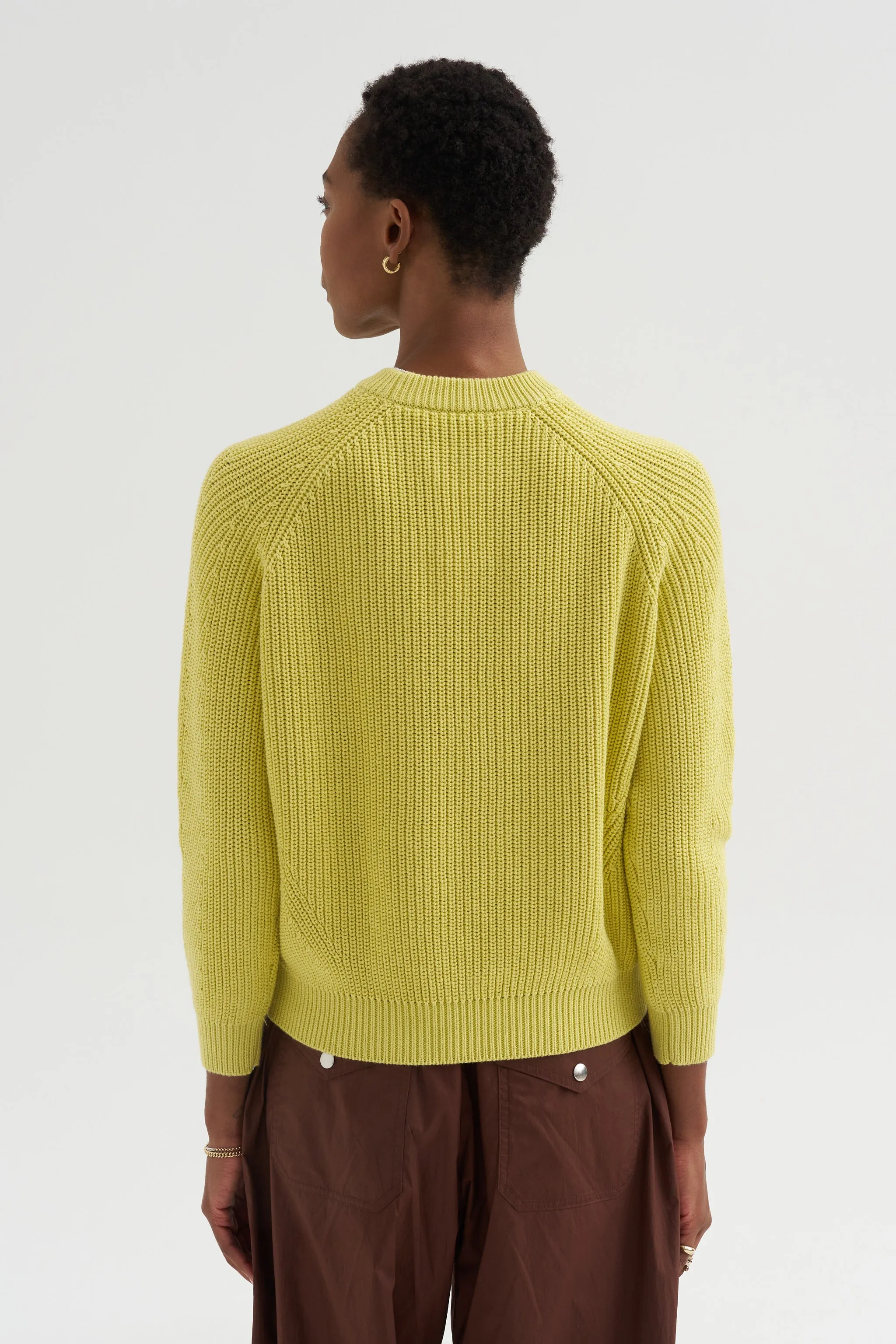 Chelsea - Solid Cotton Sweater, Citron sold by Kick Pleat product image thumbnail 4