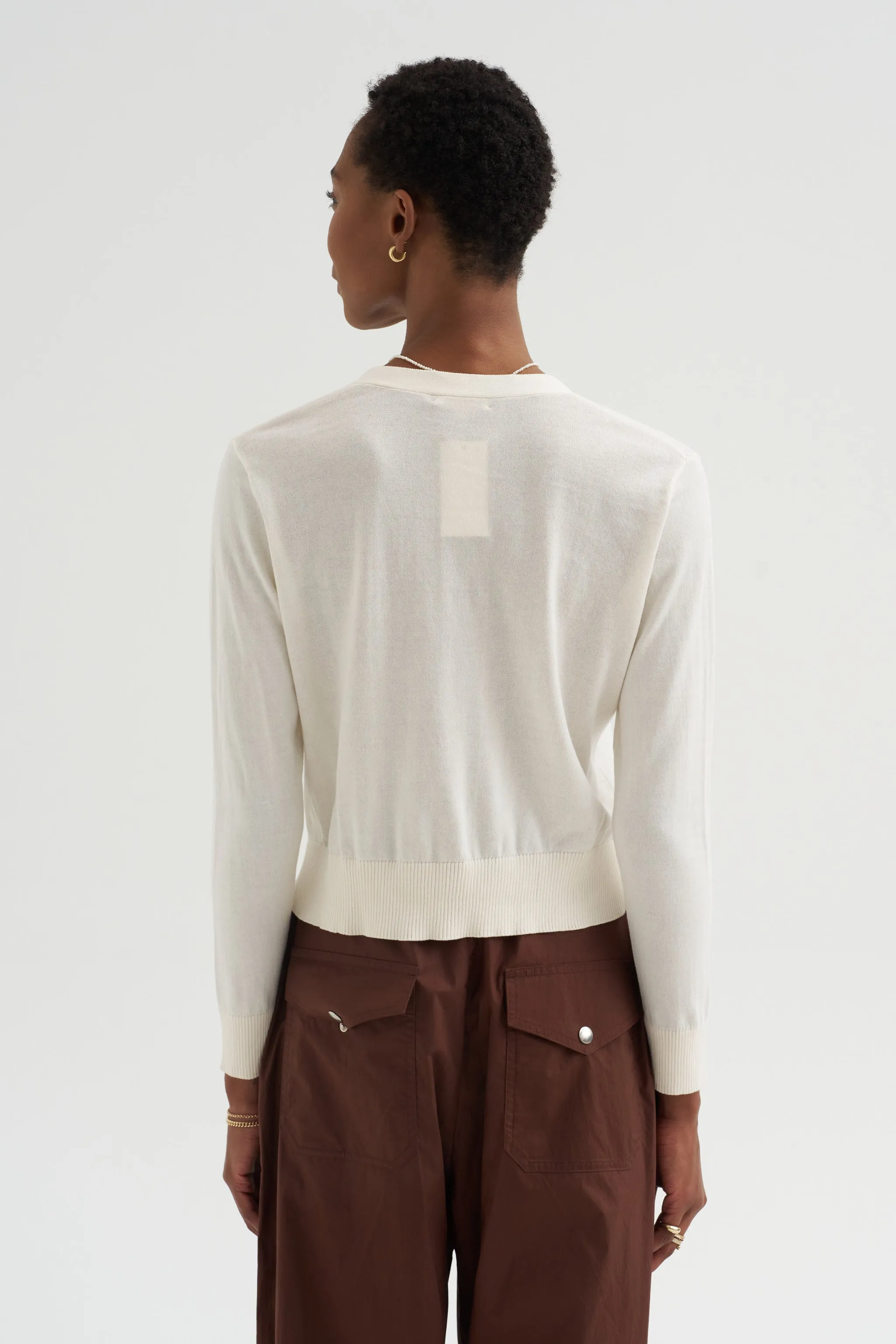 Soren - Cotton Cardigan, Off White sold by Kick Pleat product image thumbnail 5