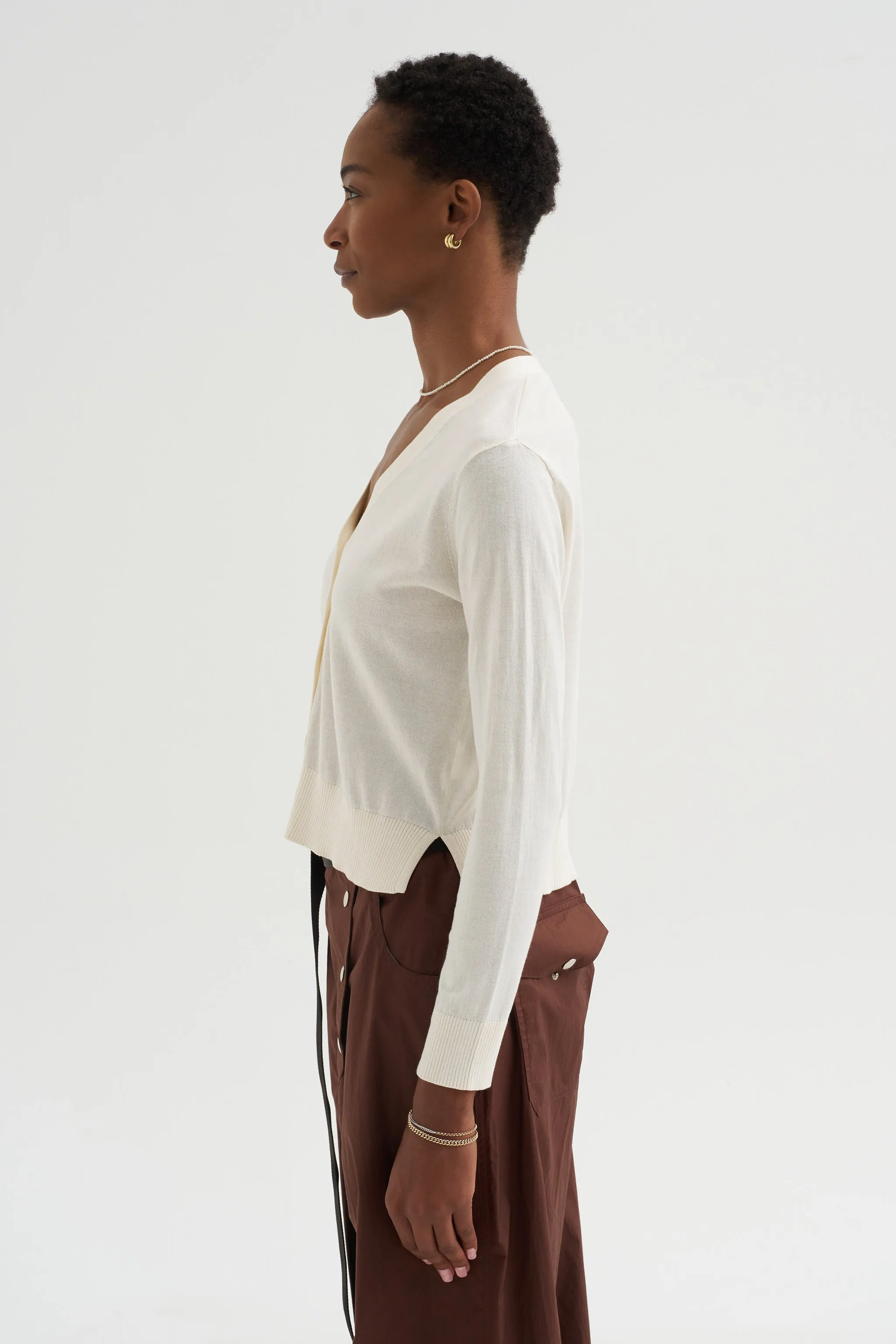Soren - Cotton Cardigan, Off White sold by Kick Pleat product image thumbnail 4
