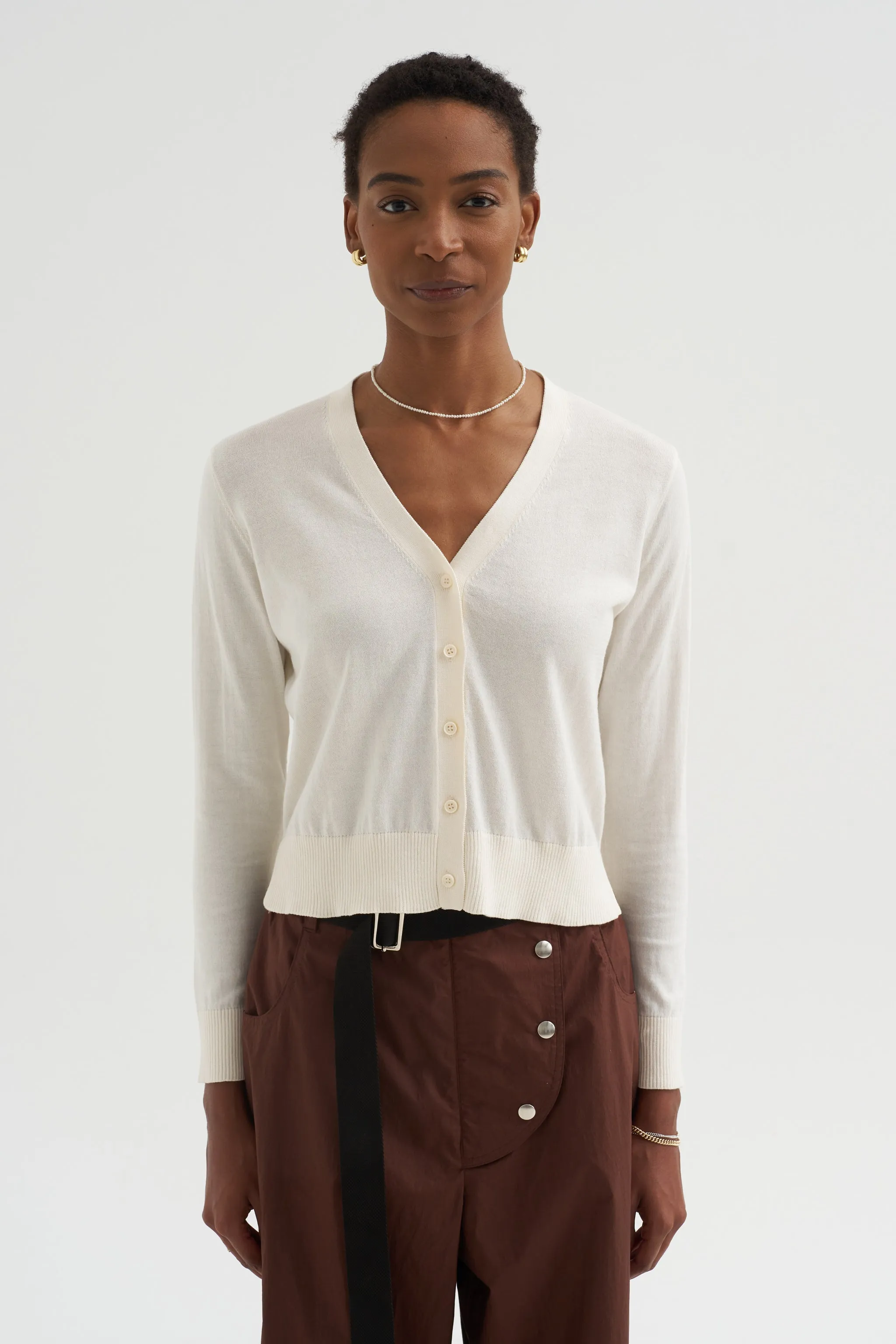 Soren - Cotton Cardigan, Off White sold by Kick Pleat product image thumbnail 3