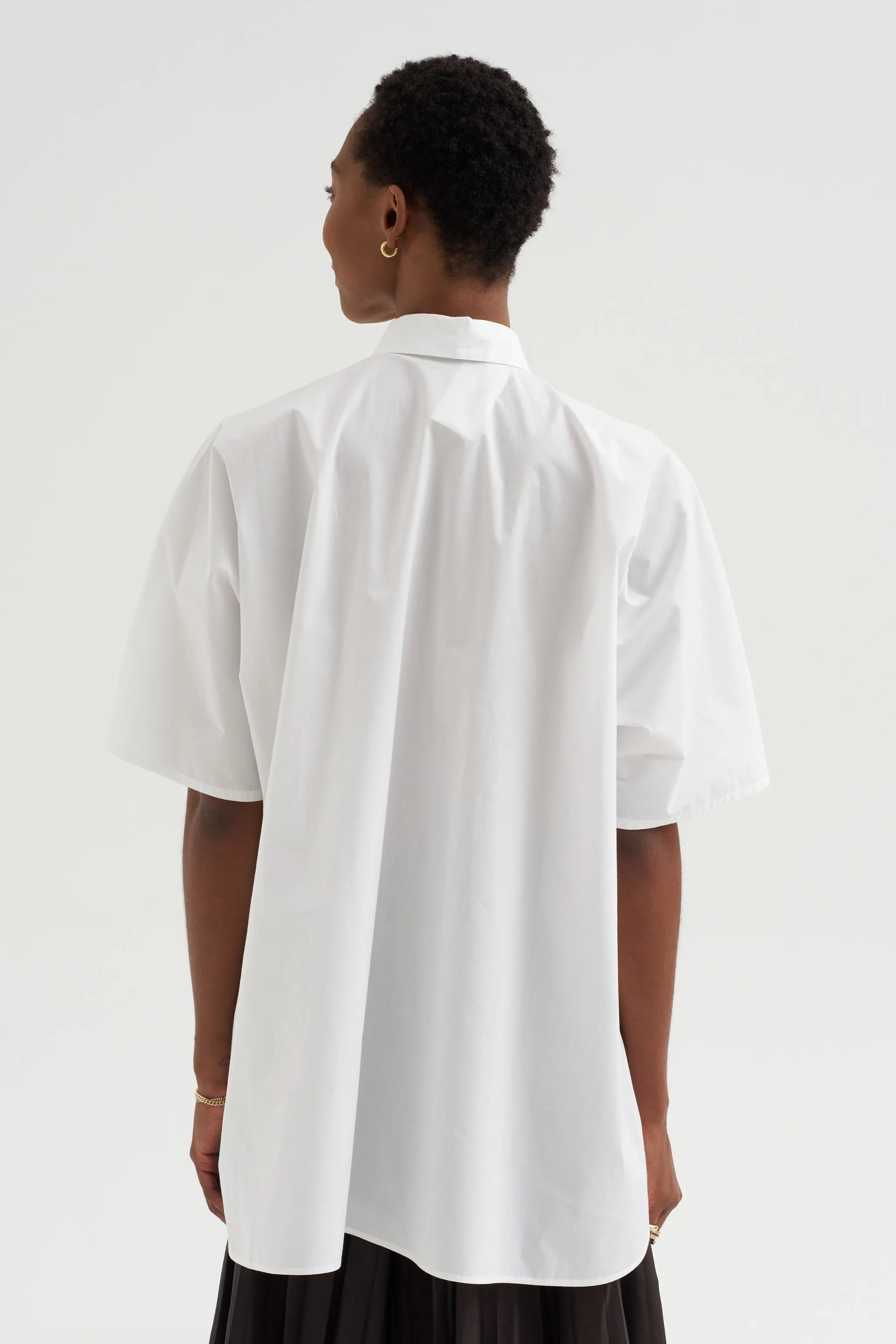 Wide Back Shirt, White sold by Kick Pleat product image thumbnail 4