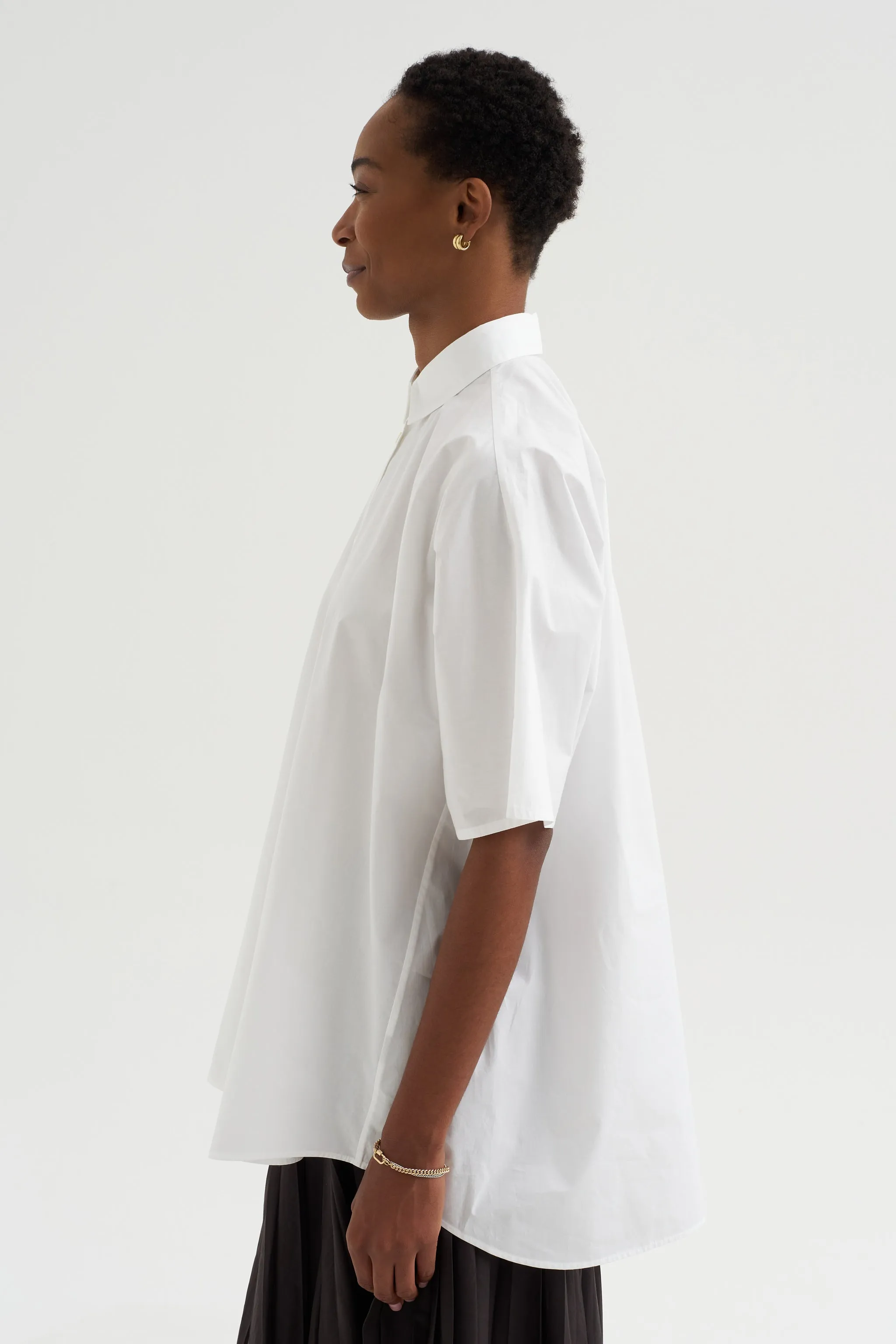 Wide Back Shirt, White sold by Kick Pleat product image thumbnail 3