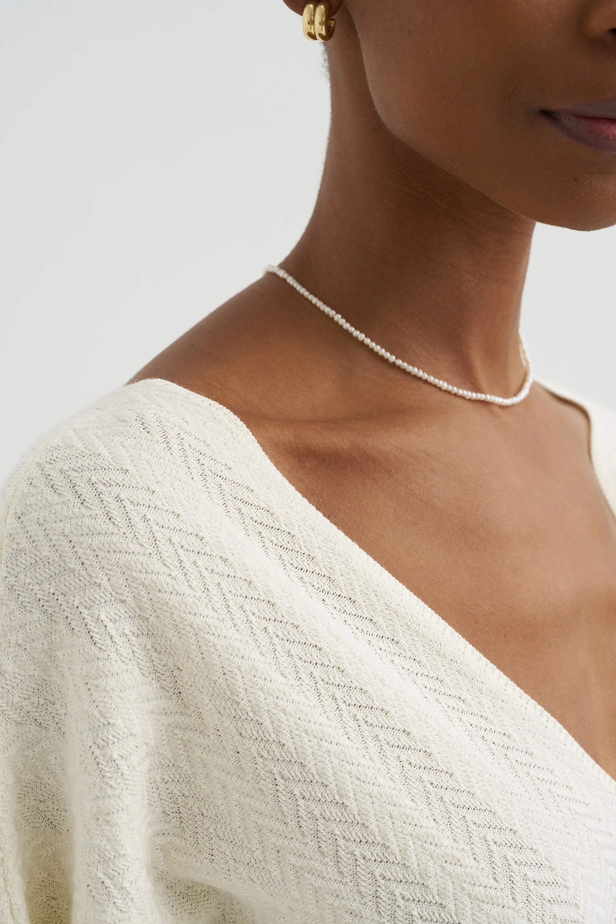 Elysee - Herringbone Knit Top, Natural sold by Kick Pleat product image thumbnail 5