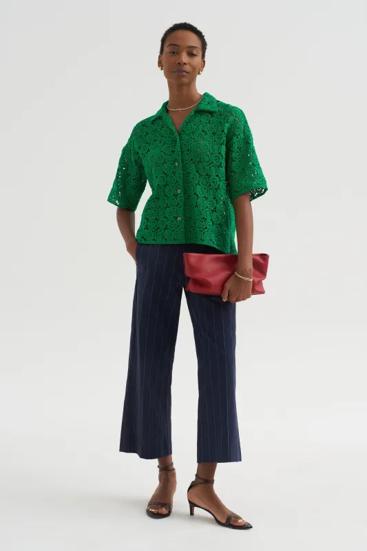 Guipure Lace Shirt, Shamrock made by ODEEH
