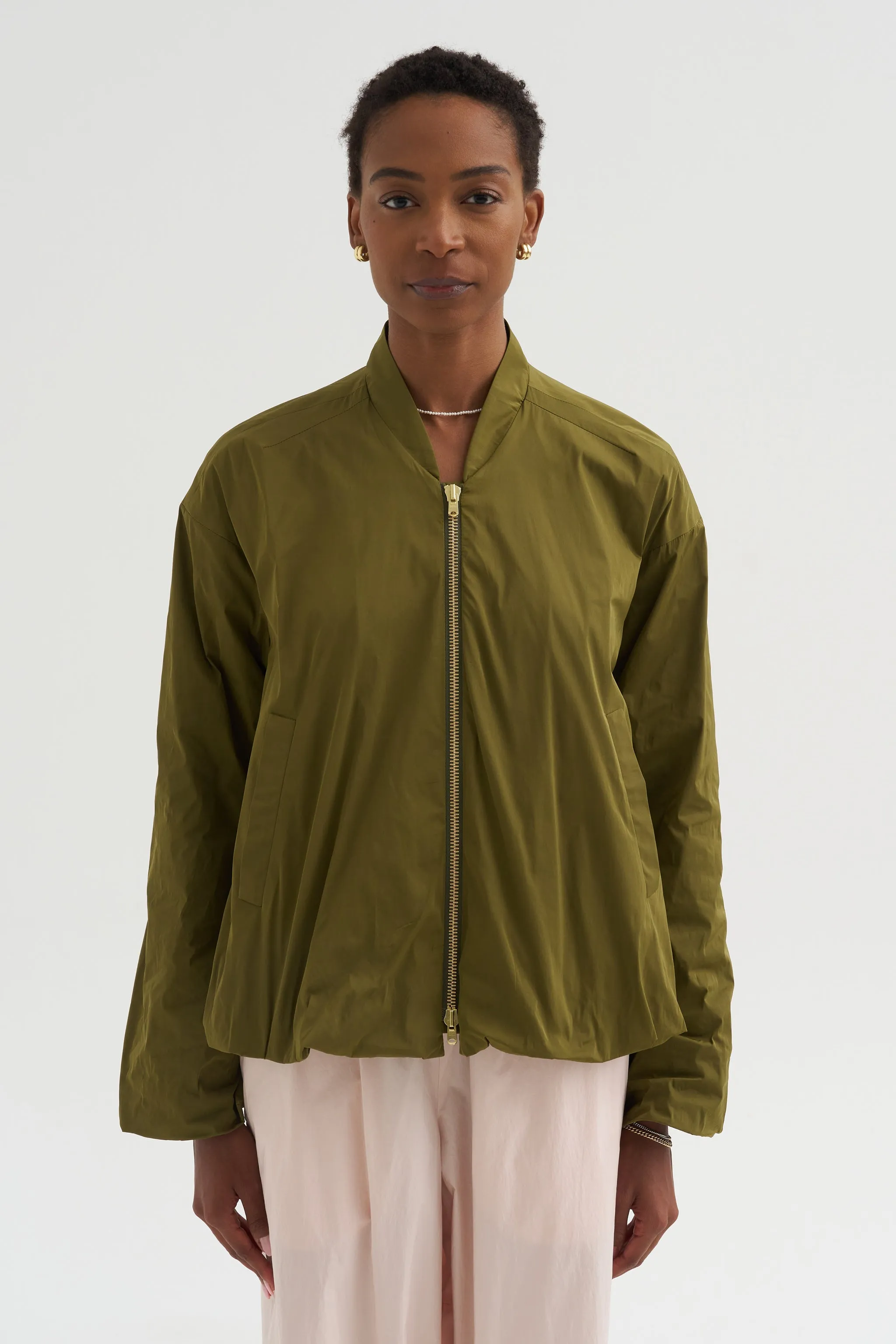 Soft Duchesse Jacket, Goldolive sold by Kick Pleat product image thumbnail 3