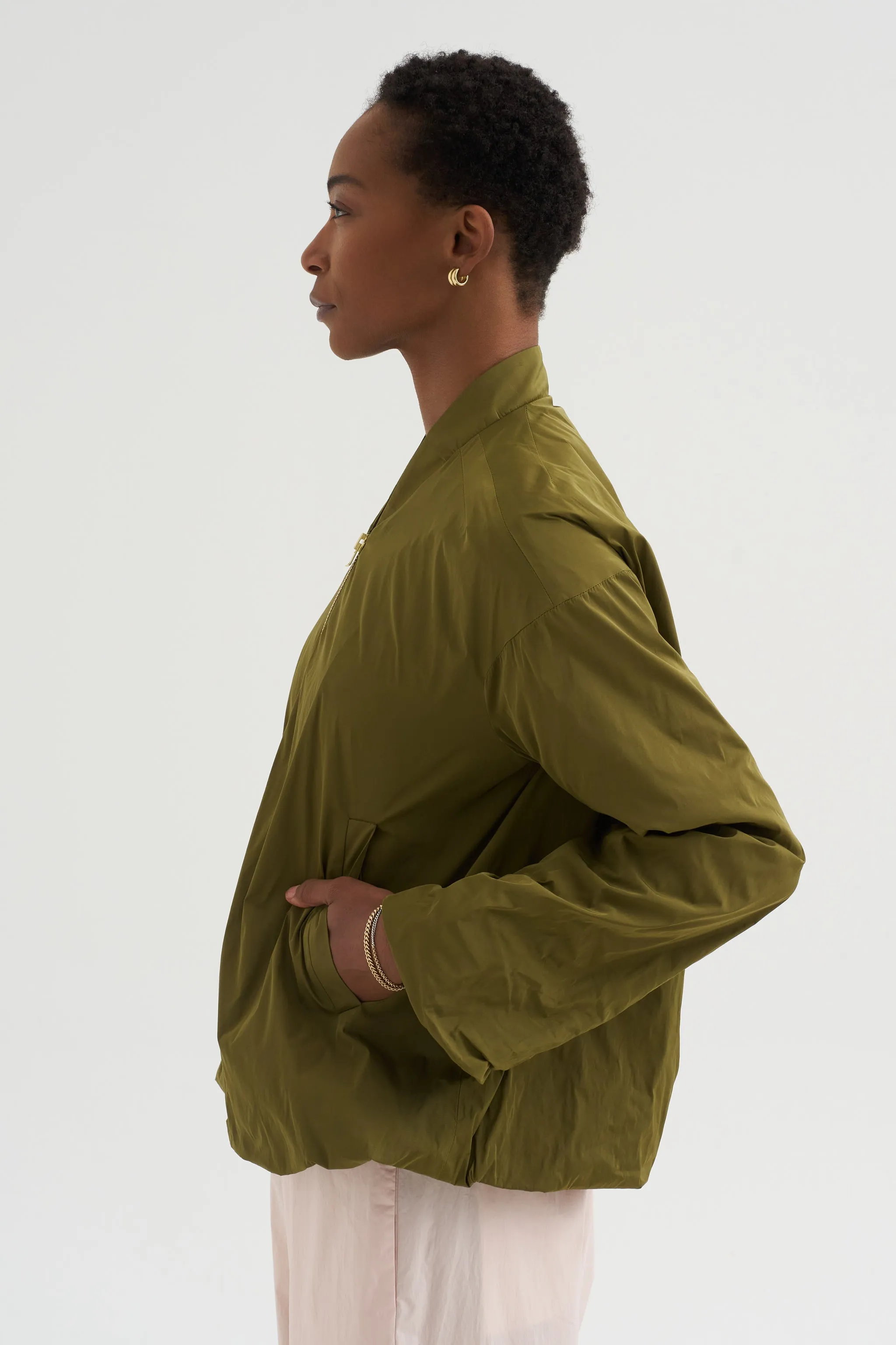 Soft Duchesse Jacket, Goldolive sold by Kick Pleat product image thumbnail 4