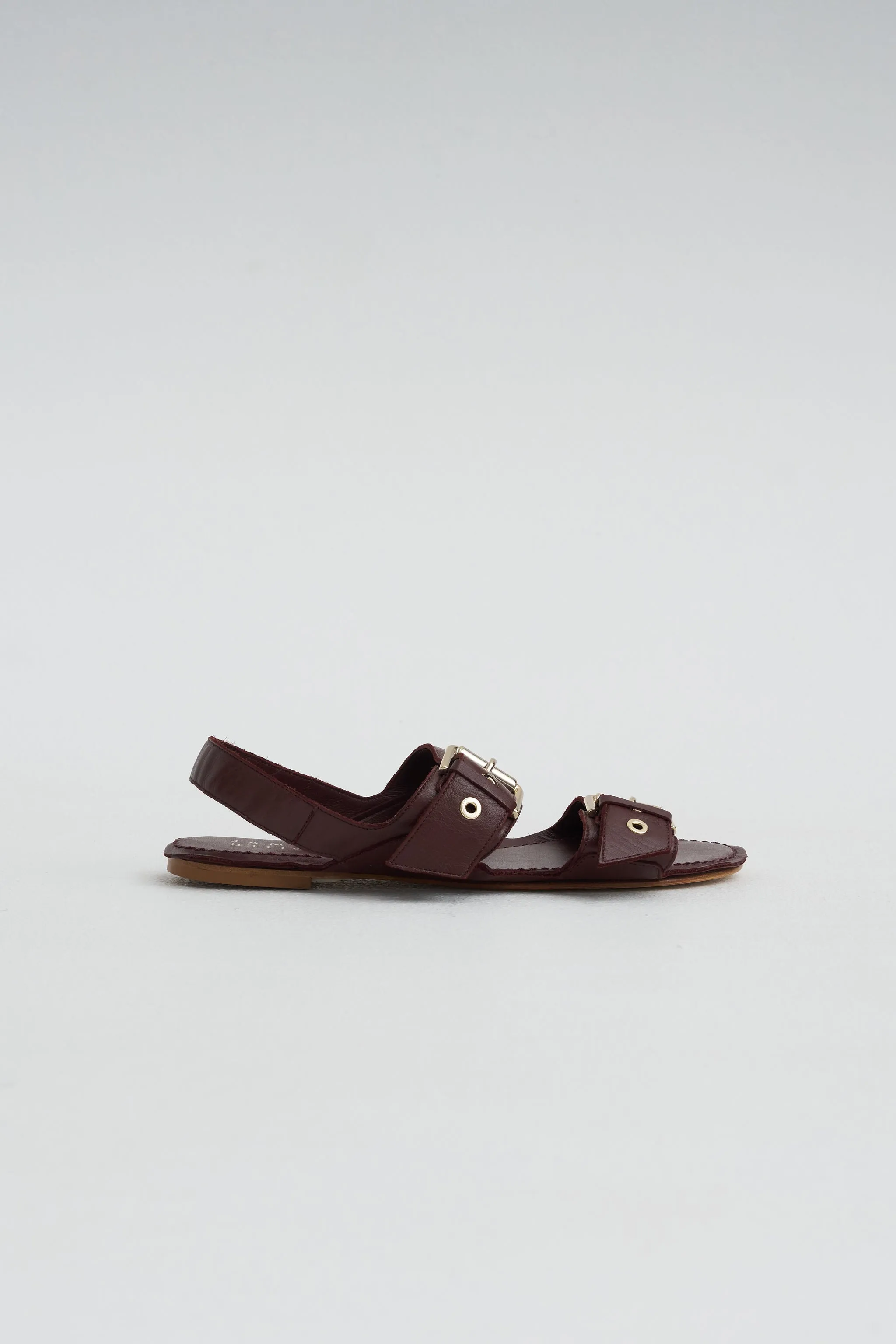 The Double Buckle Sandal, Python sold by Kick Pleat