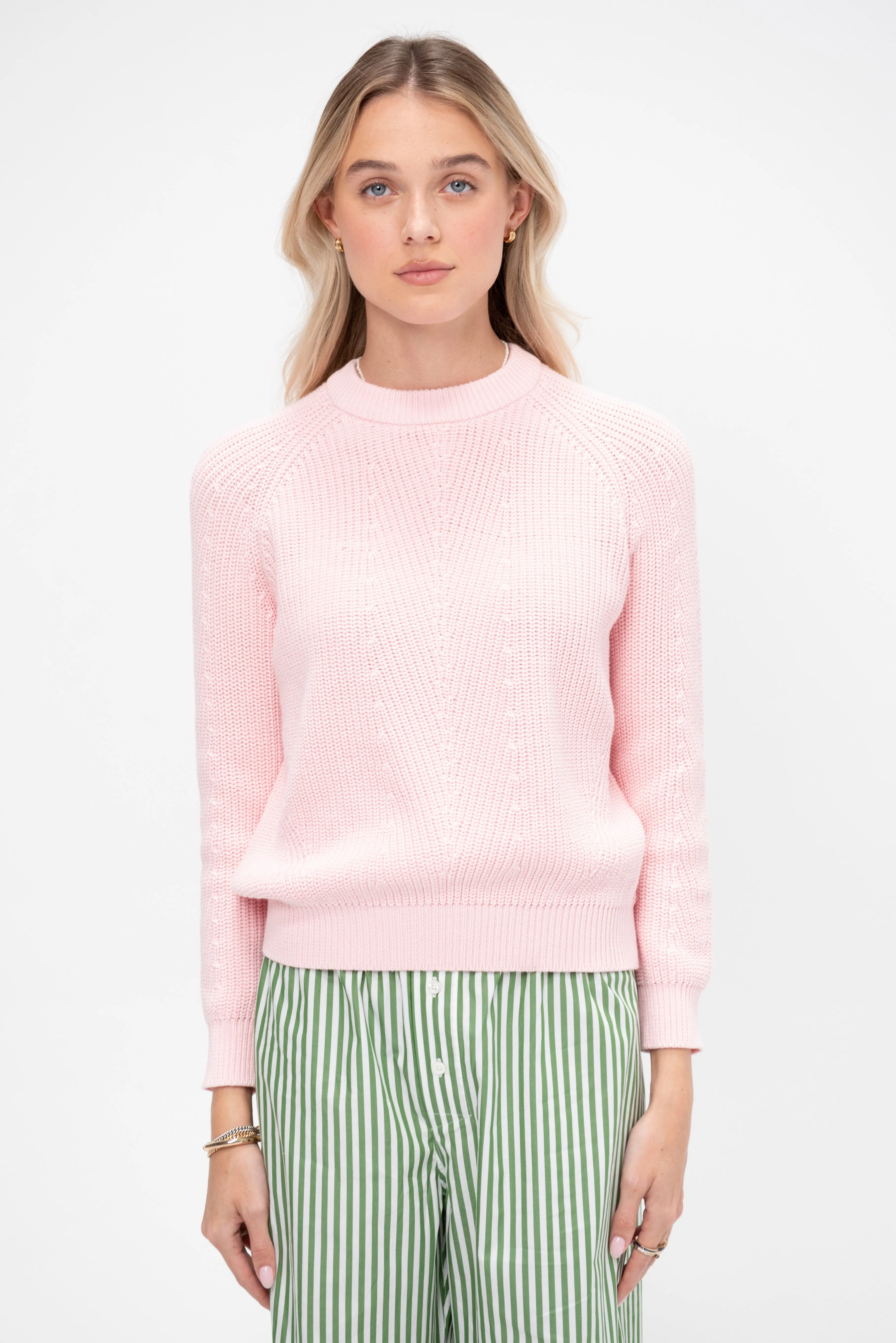 Chelsea Solid Cotton Sweater, Petal sold by Kick Pleat product image thumbnail 3