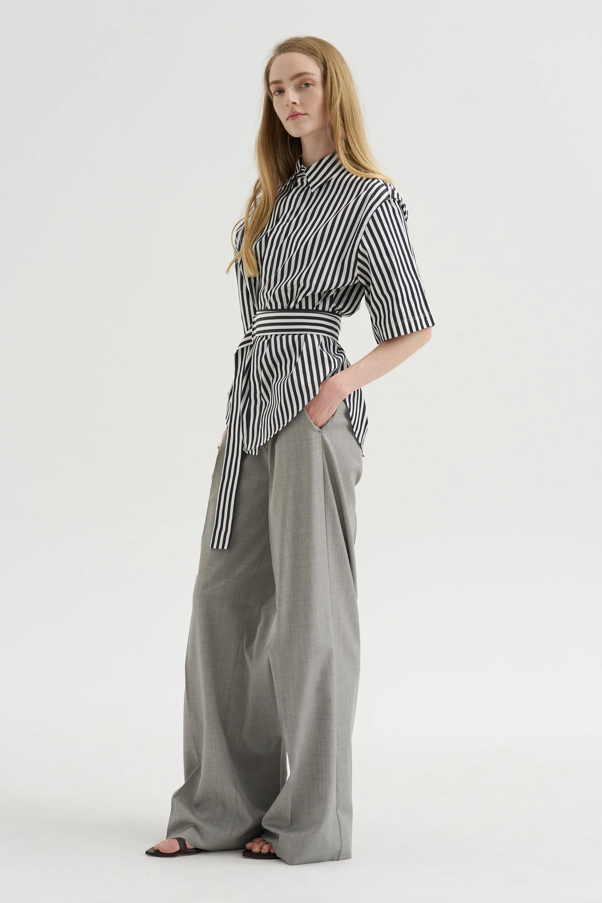Bogart Trousers, Light Grey sold by Kick Pleat