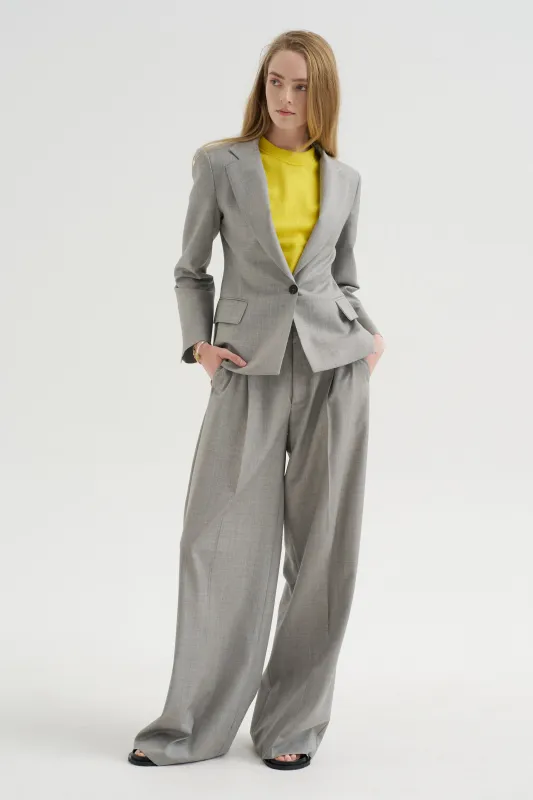 Petit Wool Jacket, Gray Fantasy made by SA SU PHI