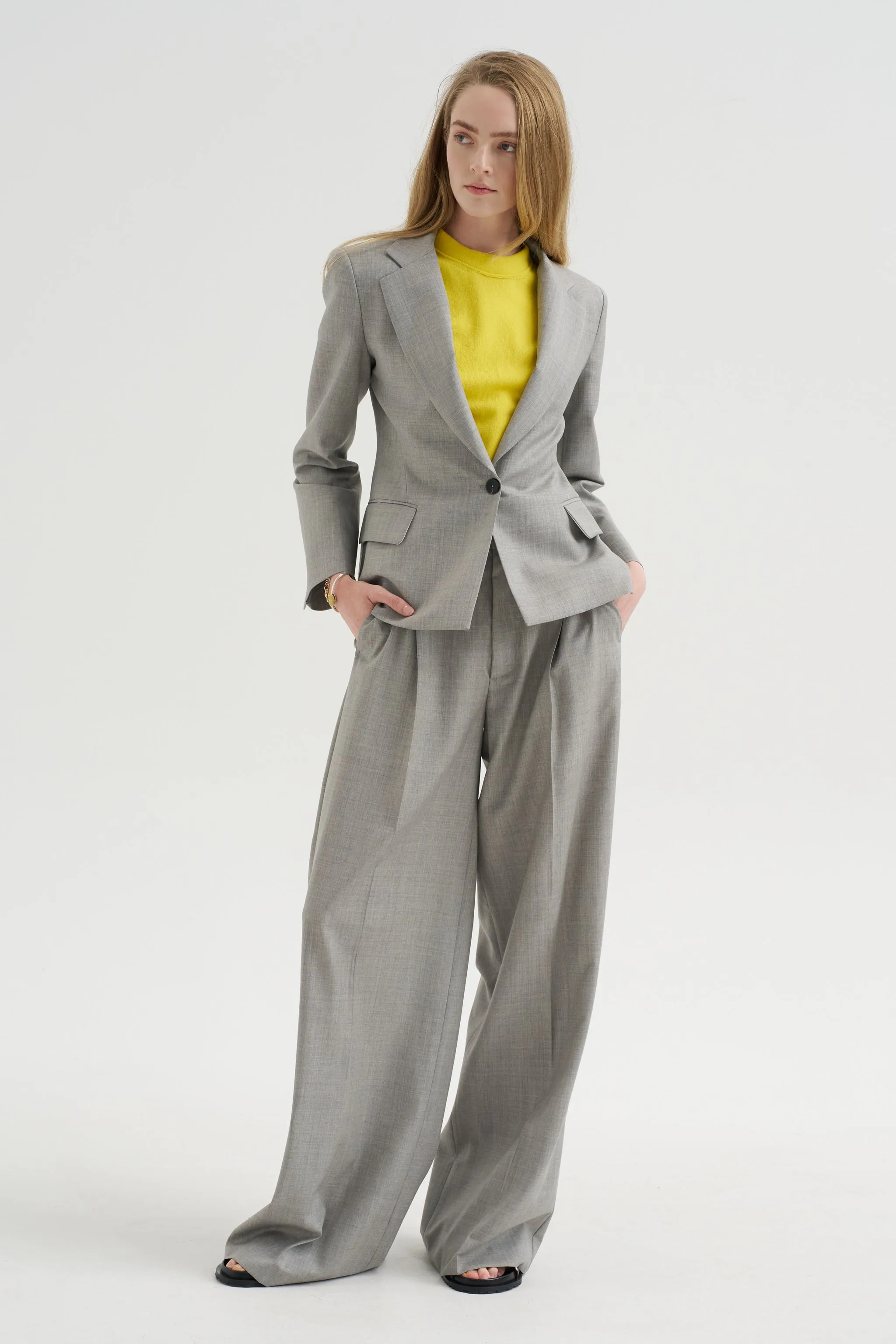 Petit Wool Jacket, Gray Fantasy sold by Kick Pleat