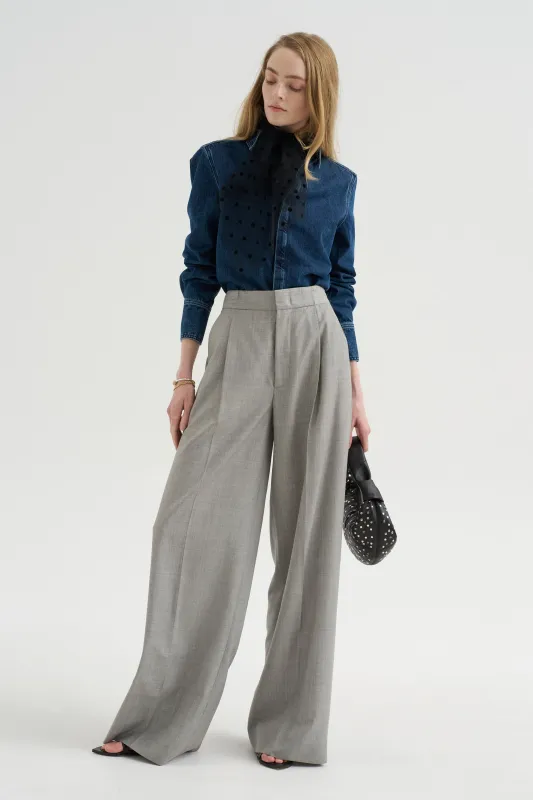 Denim Petit Shirt, Indigo made by SA SU PHI