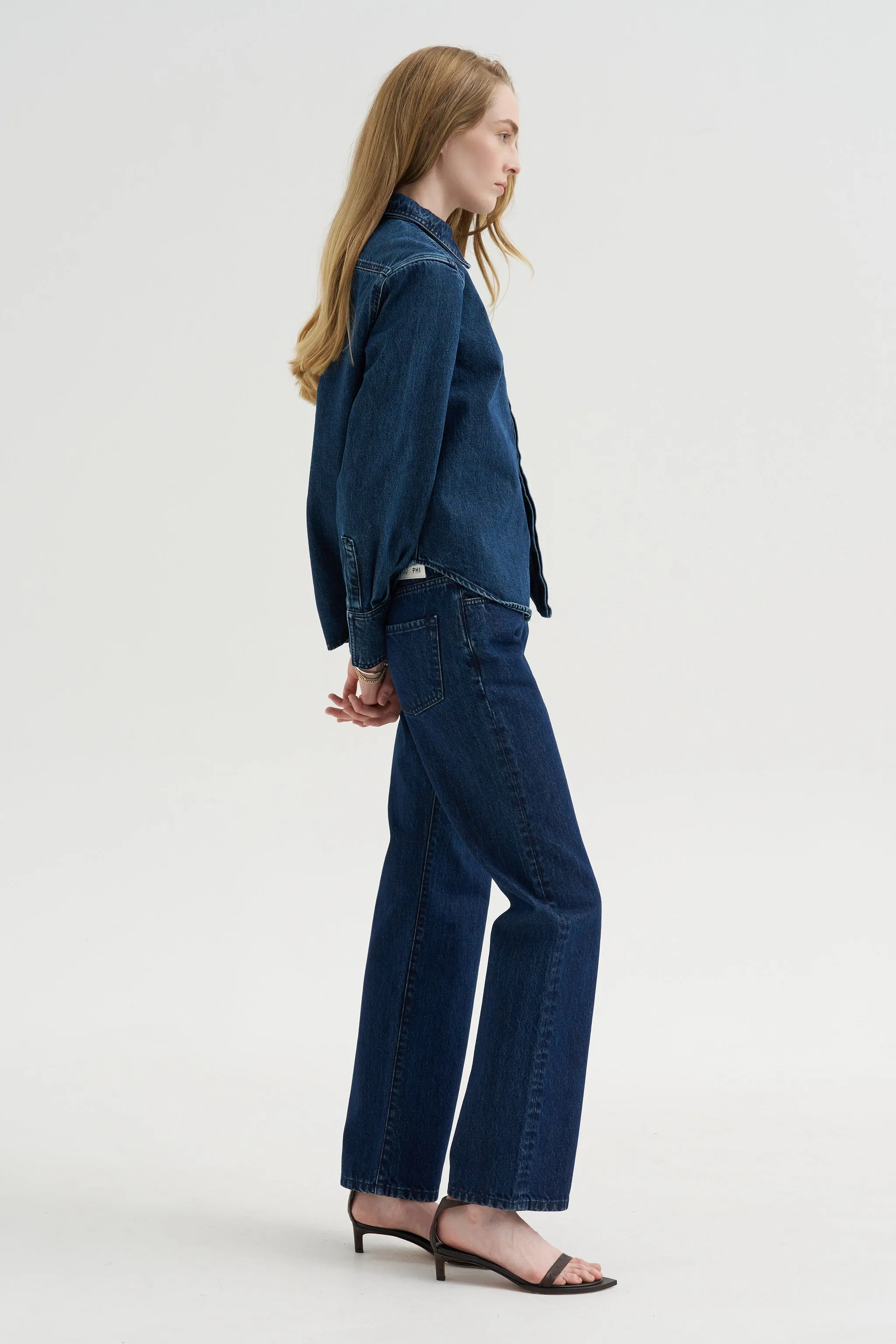 Boot Leg Jeans, Indigo sold by Kick Pleat product image thumbnail 5
