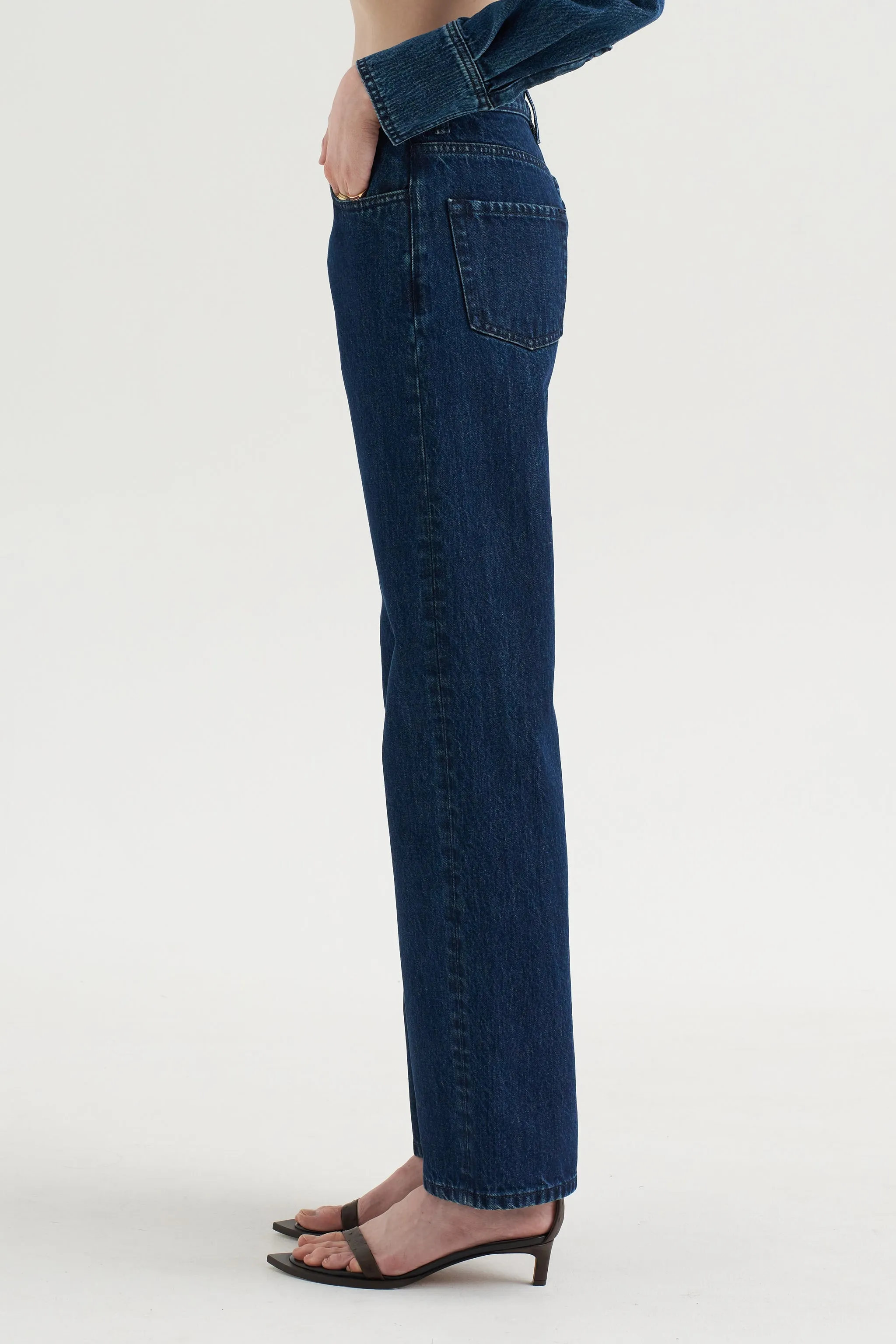 Boot Leg Jeans, Indigo sold by Kick Pleat product image thumbnail 3