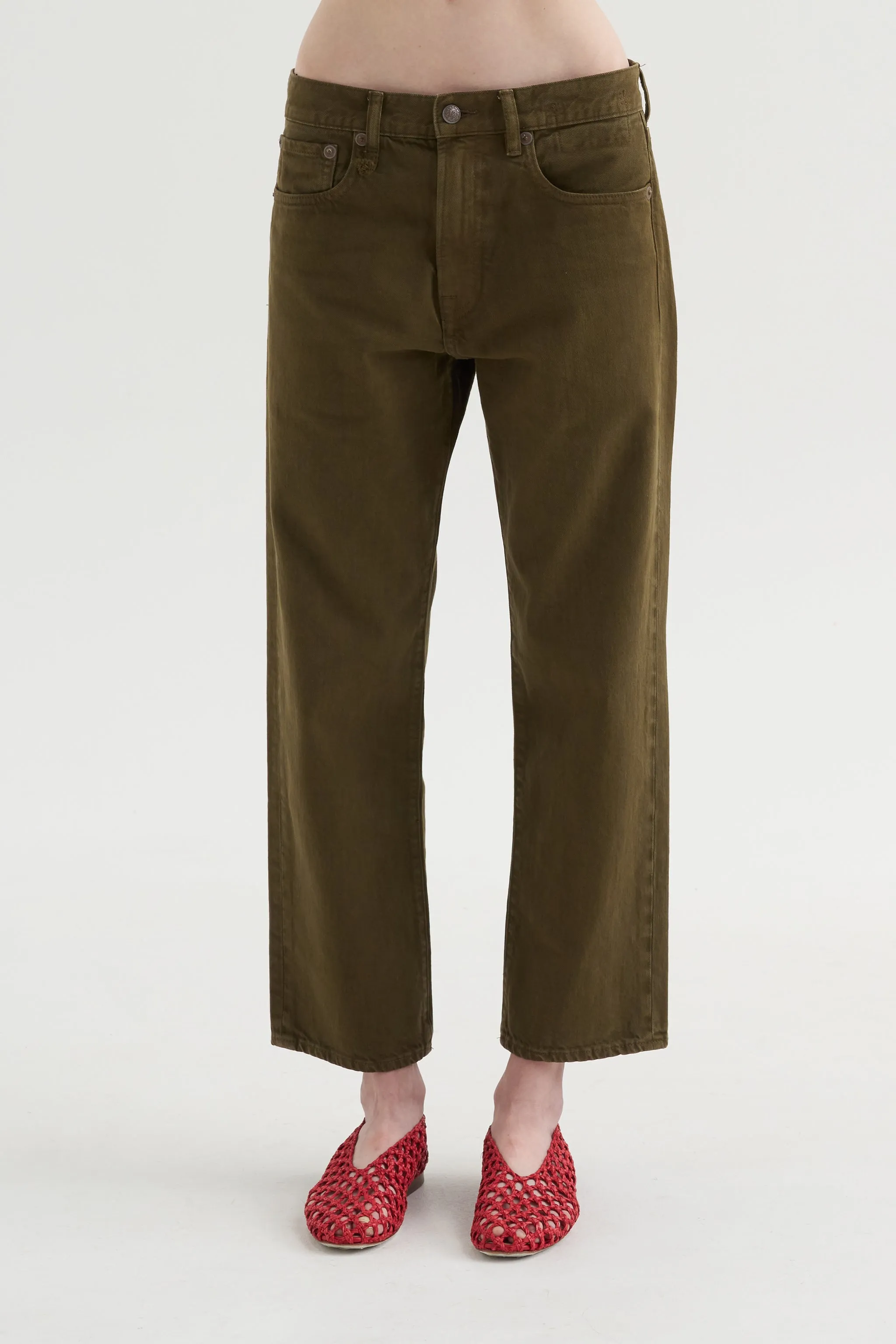 Kick Pleat Exclusive - Boyfriend Jean, Ash Olive Green sold by Kick Pleat product image thumbnail 2