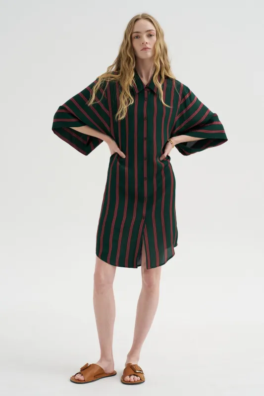 Stripe Button-Down Dress, Bottle made by Dries Van Noten